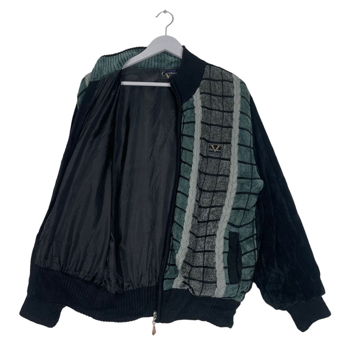 Designer × Japanese Brand 💥90s CARLO VALENTINO VELVET BOMBER JACKET Size US M / EU 48-50 / 2 - 9 Thumbnail