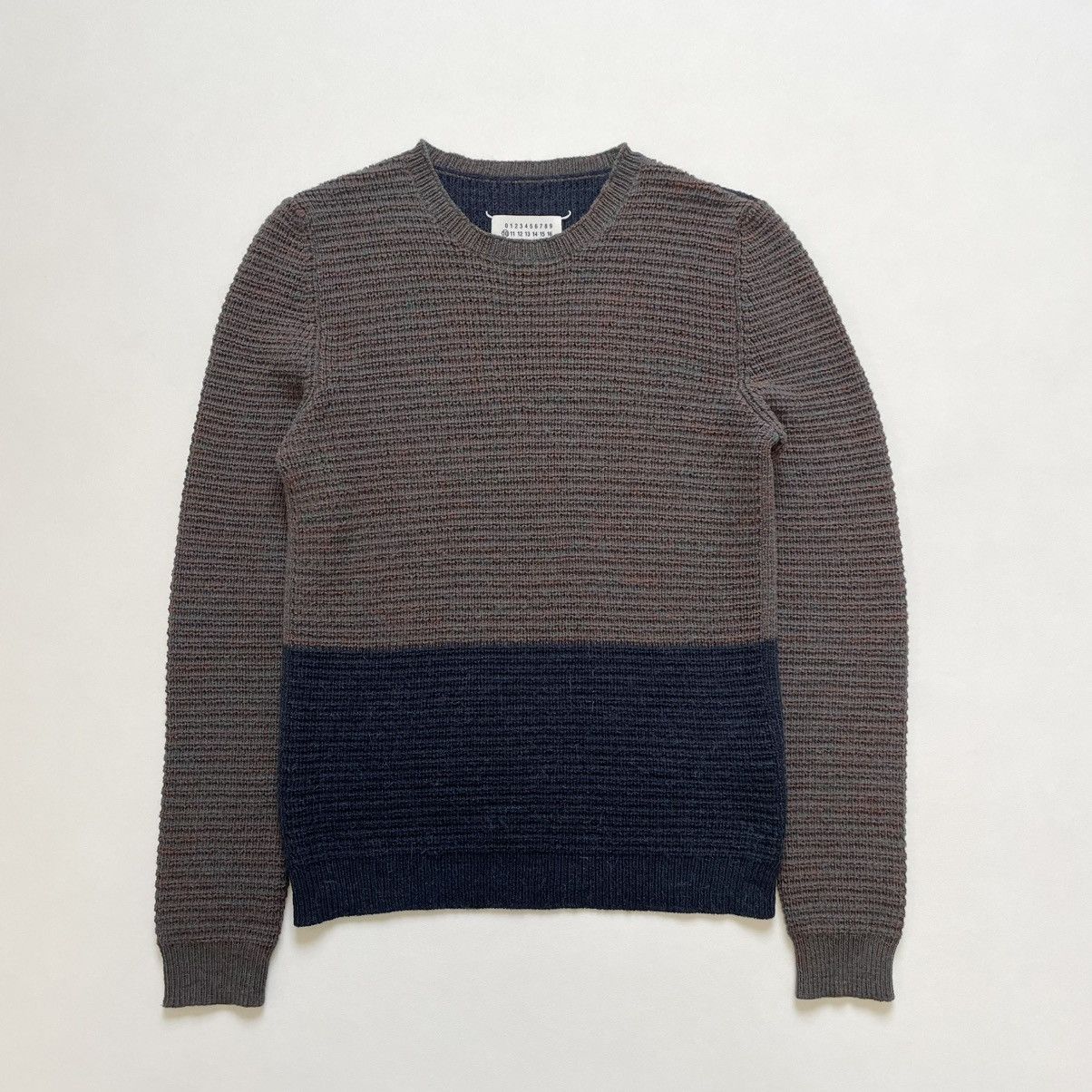 Maison Margiela A/W 15 Waffle Knit Colour Block Sweater Size US M / EU 48-50 / 2 - 1 Thumbnail