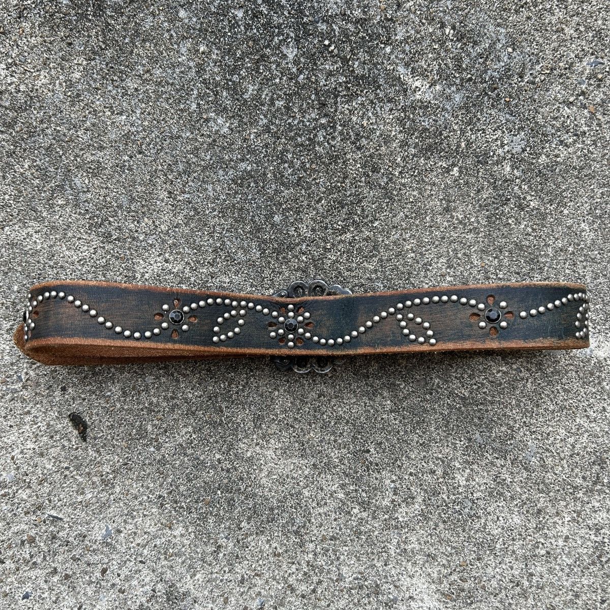 If Six Was Nine Vintage studded leather belt ⚫️ Size ONE SIZE - 2 Thumbnail