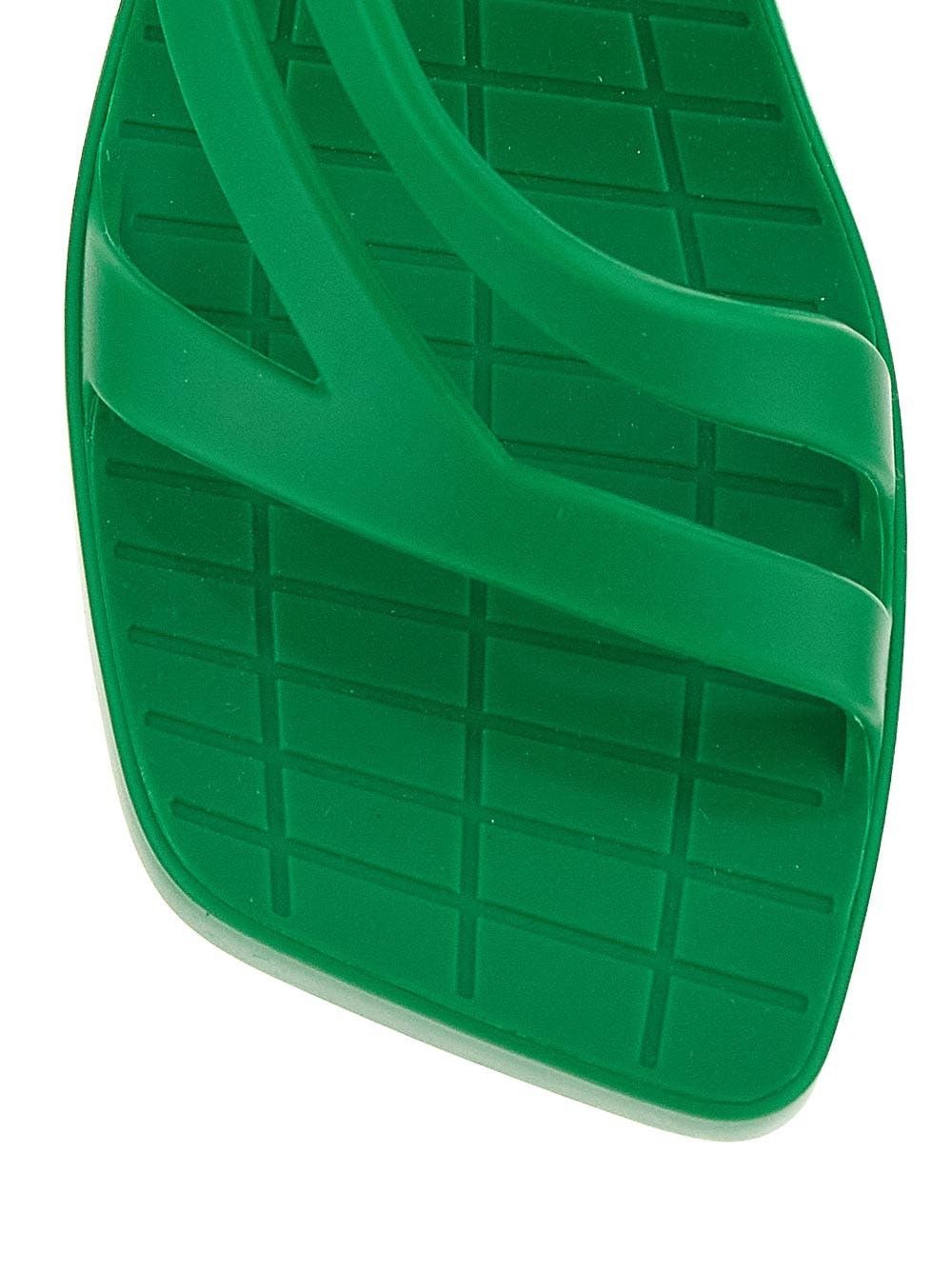 Bottega Veneta o1y0725 Rubber Ankle Strap Sandals in Green Size US 7 / IT 37 - 4 Thumbnail