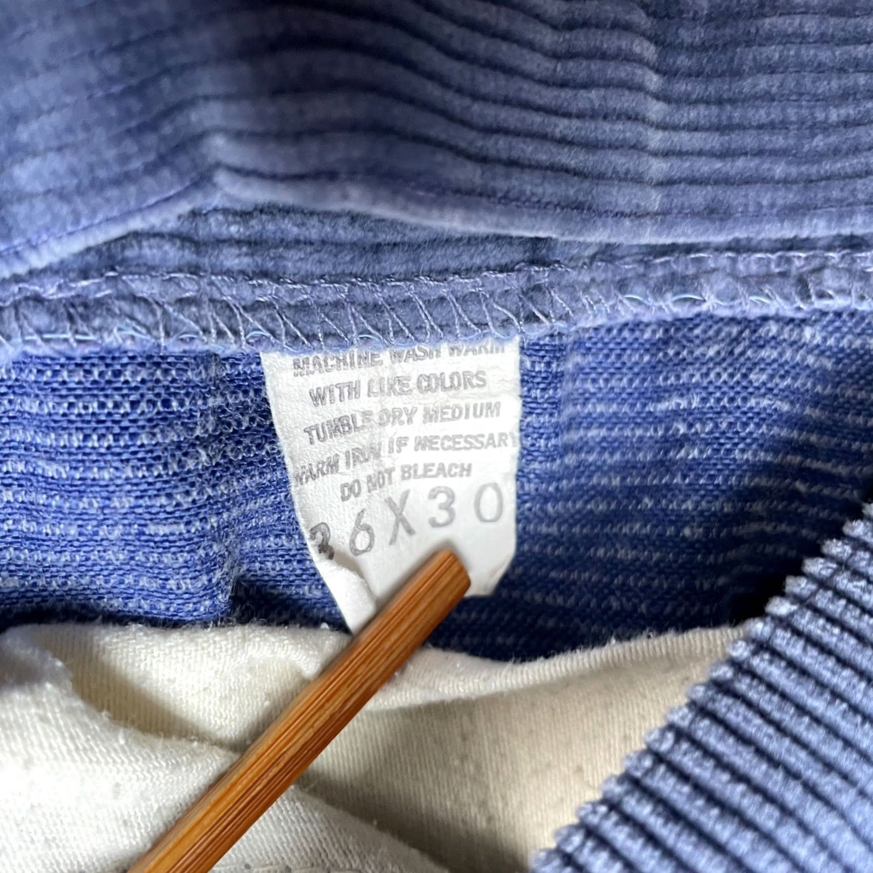 Greats VINTAGE The Great Plains Pants Mens 36x30 Blue Corduroy Straight Western Cowboy Pants Size US 36 / EU 52 - 4 Thumbnail