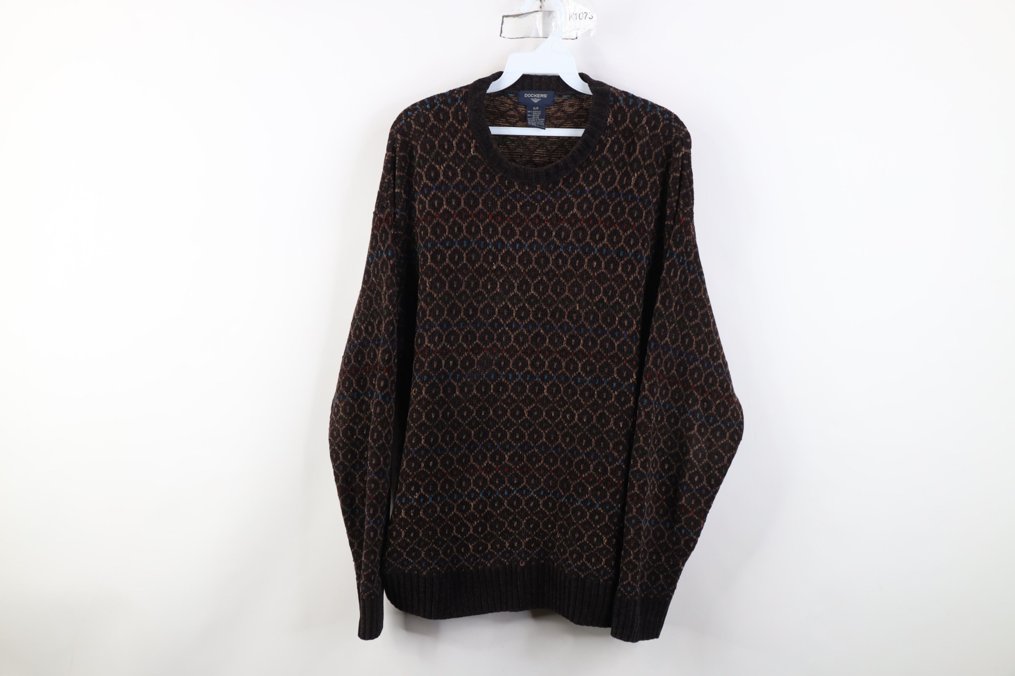 Vintage Vintage 90s Streetwear Fleece Knit Crewneck Sweater Brown Size US S / EU 44-46 / 1 - 1 Thumbnail