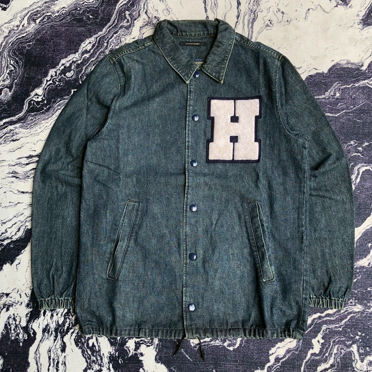 URBAN RESEARCH DOORS Urban Research DOORS Denim Varsity Coach Jackets Size US M / EU 48-50 / 2 - 1 Thumbnail