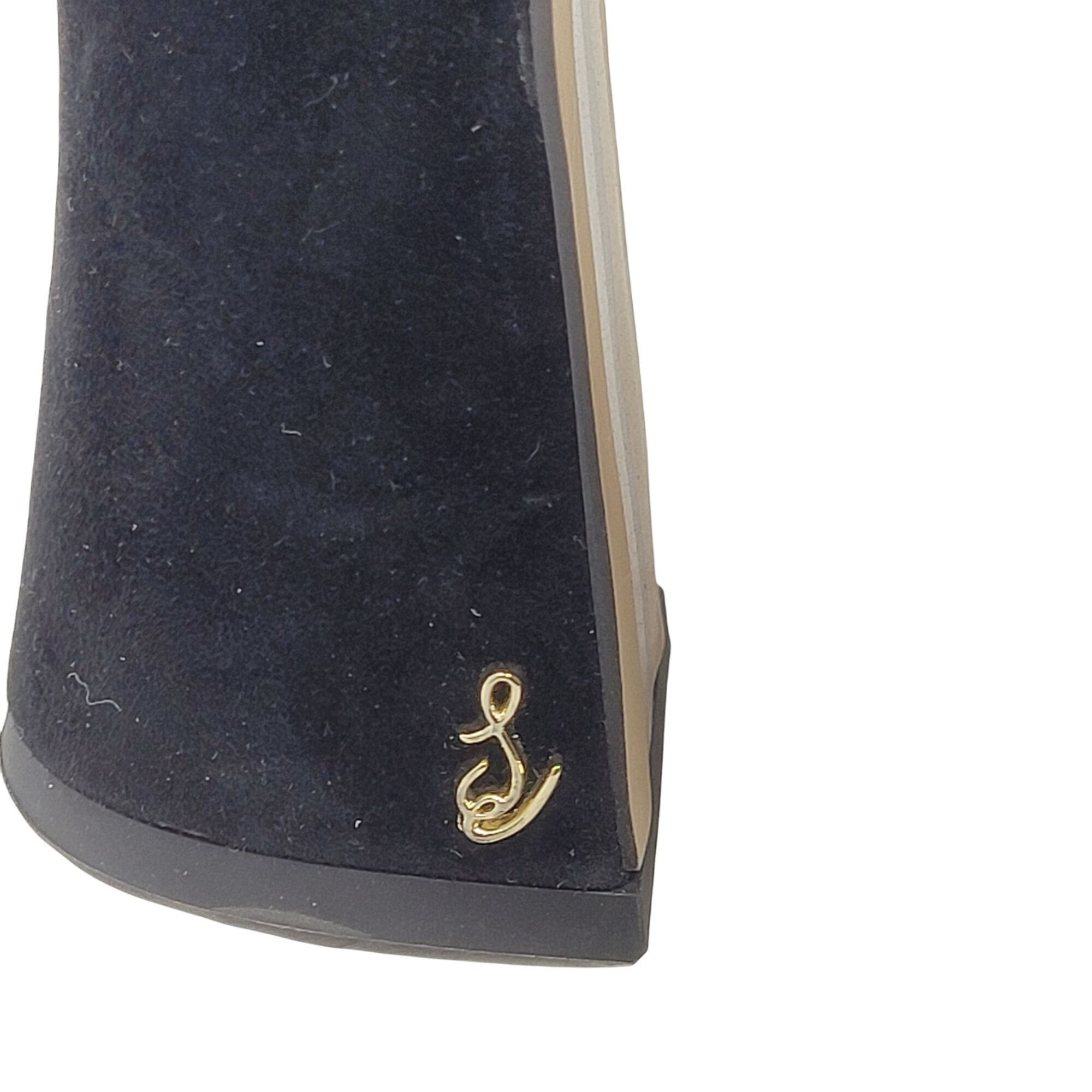 Designer Sam Edelman Jaye Black Suede Leather High Heel Womens Ankle Size US 8 / IT 38 - 9 Thumbnail
