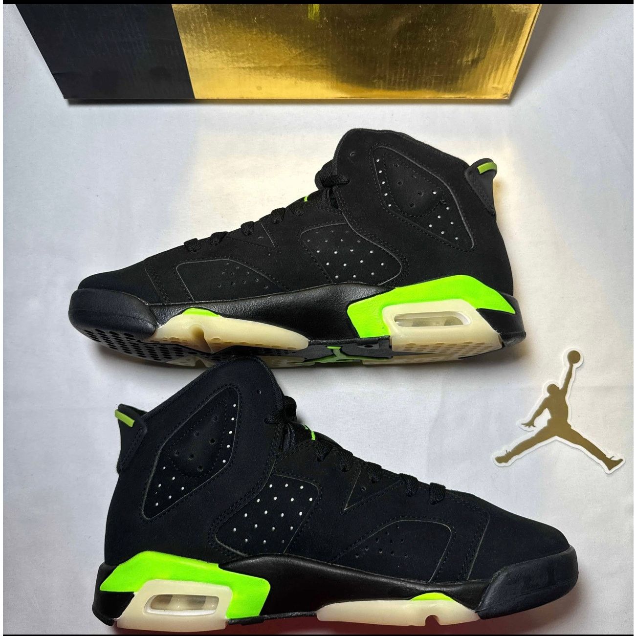Jordan Brand × Nike Size 7 Nike Air Jordan 6 Retro GS Electric Green Men's Shoes Size US 7 / EU 40 - 3 Thumbnail