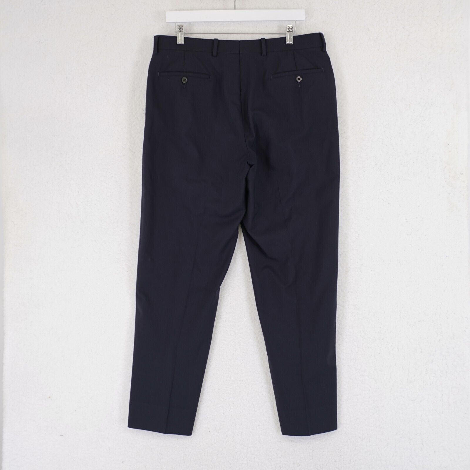 Lauren Ralph Lauren Lauren Ralph Lauren Total Comfort Wool Blue Flat Front 34/30 Size 34R - 3 Thumbnail