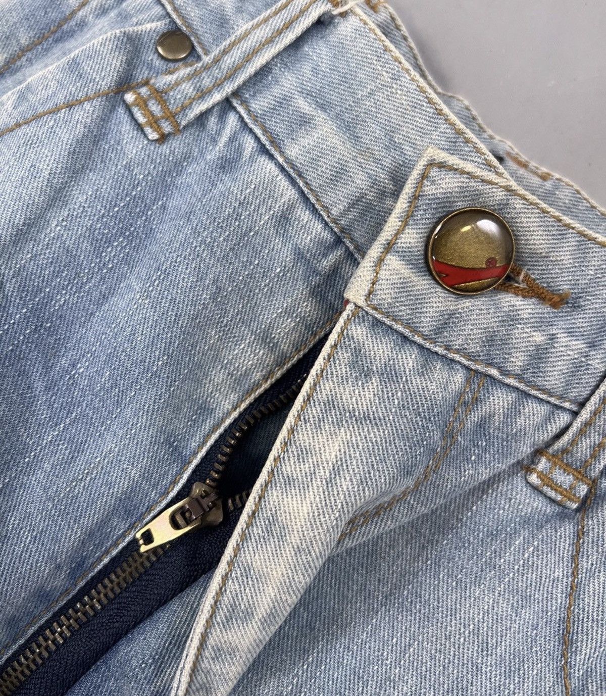 Levi's Vintage Levi’s engineer jeans denim buckle belt Size US 31 - 5 Thumbnail