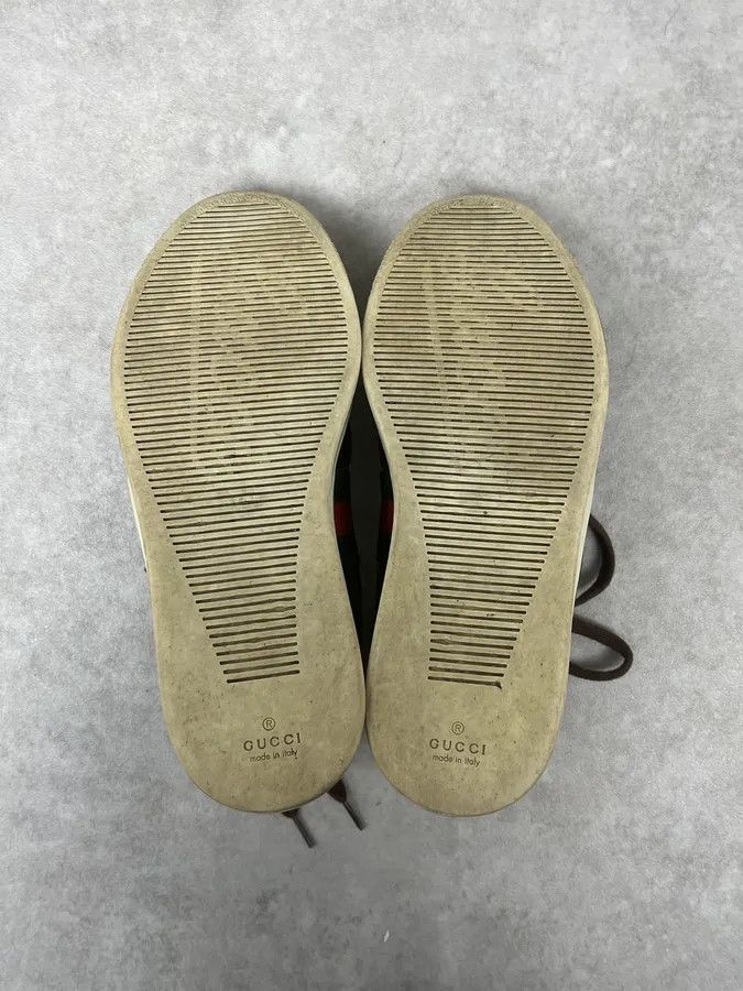 Gucci 2000s Gucci Brown Signature Monogrammed Leather High Sneakers Size US 7 / EU 40 - 7 Thumbnail