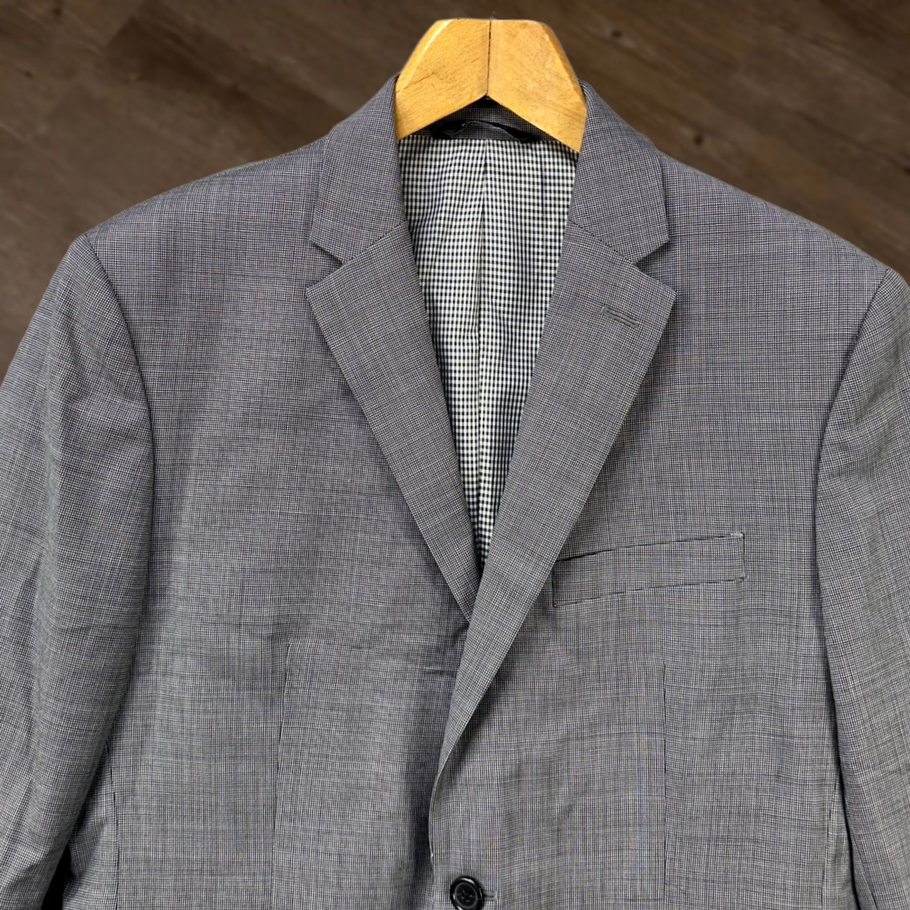 Banana Republic Banana Republic Wool Blend Blazer Sport Coat Mens 40R Light Gray Tailored Fit Size 40R - 1 Thumbnail