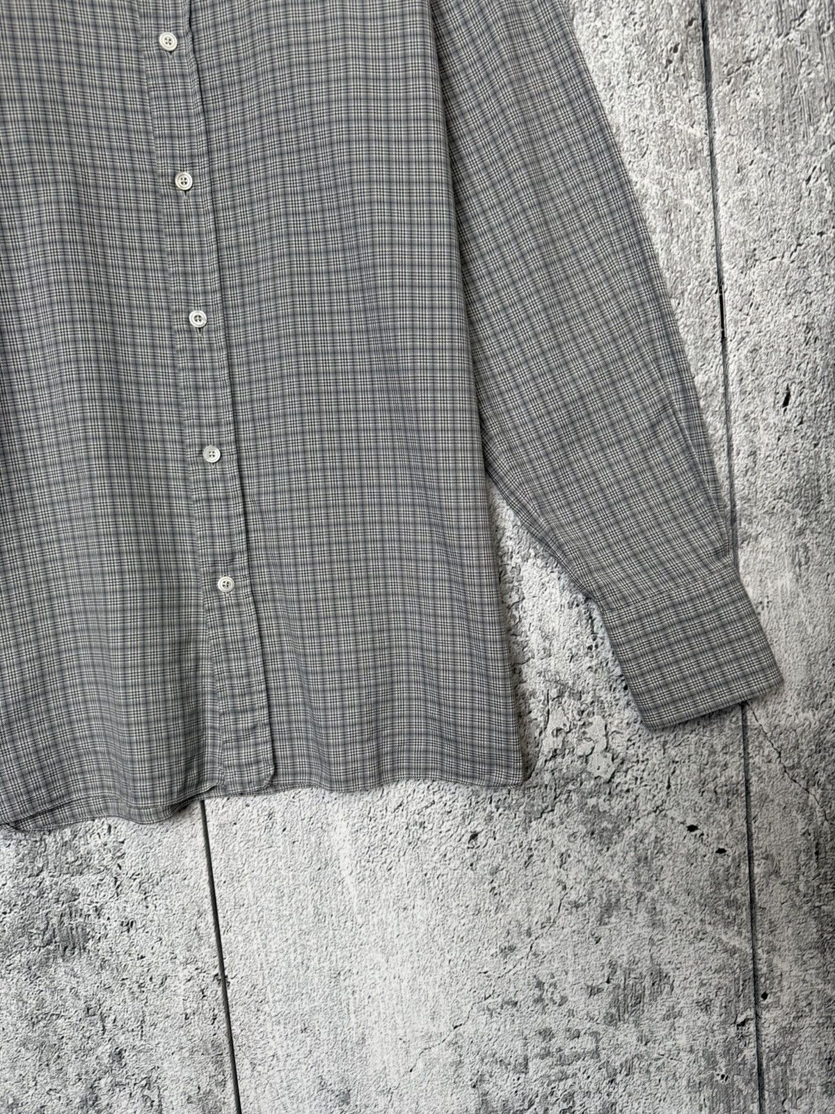 Tom Ford Tom Ford 94S1JE Grey Plaid Button Up Shirt Long Sleeve Men’s Size US L / EU 52-54 / 3 - 5 Thumbnail