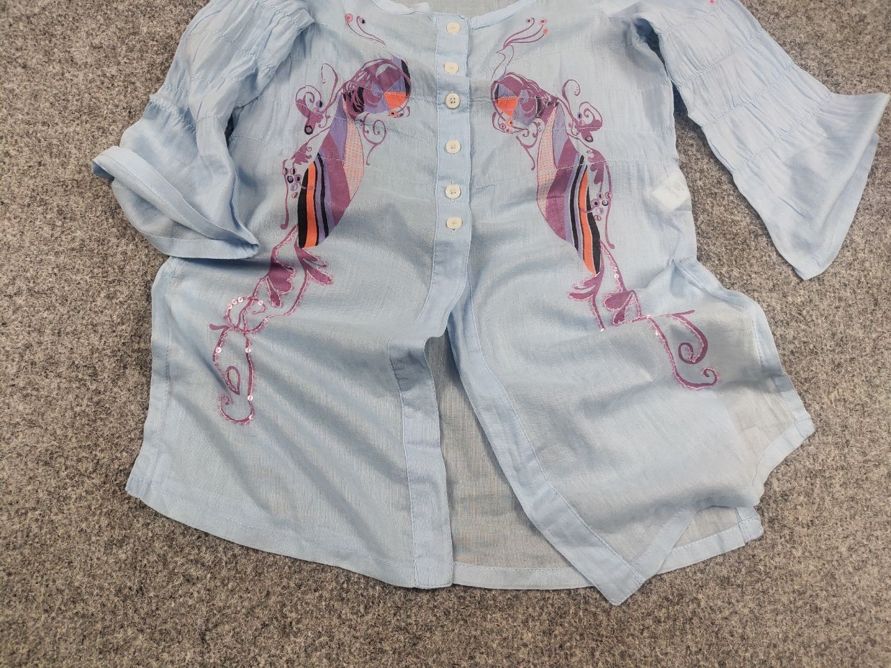Diesel Vintage Diesel Blue Logo Y2K Button Shirt 1/4 Sleeves Blous Size S / US 4 / IT 40 - 6 Thumbnail