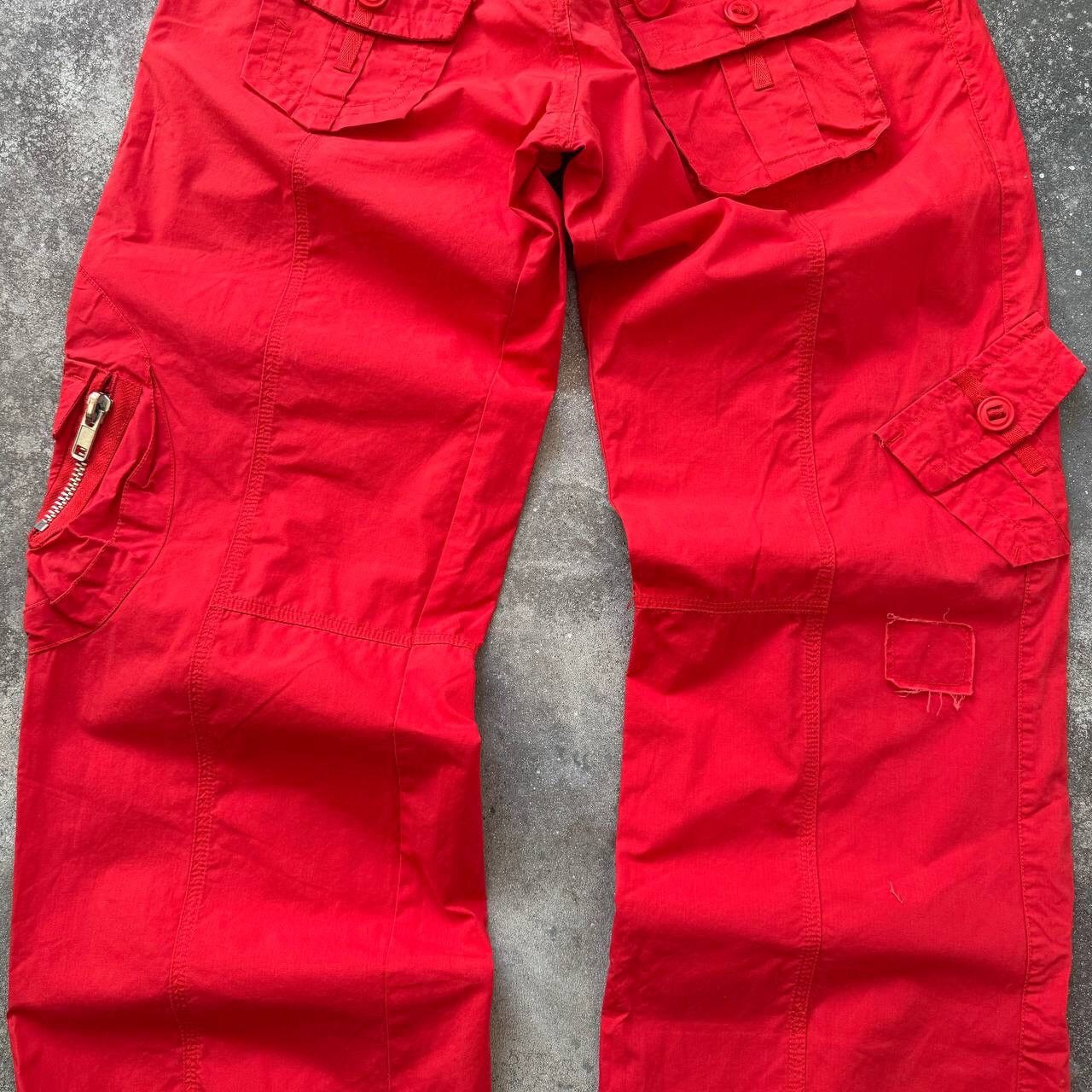 20471120 Japanese Style Vintage Multi pocket Cargo Parachute Pants Size 29" - 6 Thumbnail