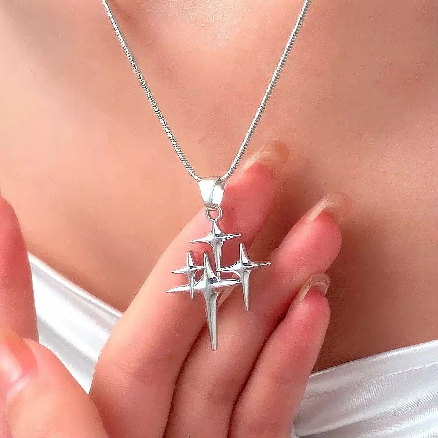 Jewelry Chain Star Necklace Y2K Pop Punk Size ONE SIZE - 2 Thumbnail