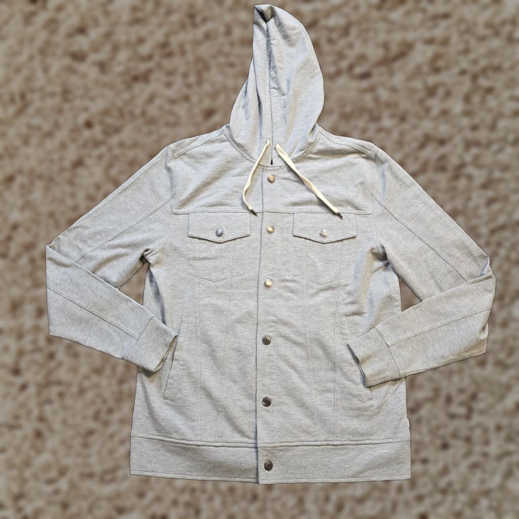 Levi's Levi's Hoodie Mens M Gray Hooded Snap Button Long Sleeve Casual Cardigan Jacket Size US M / EU 48-50 / 2 - 1 Thumbnail