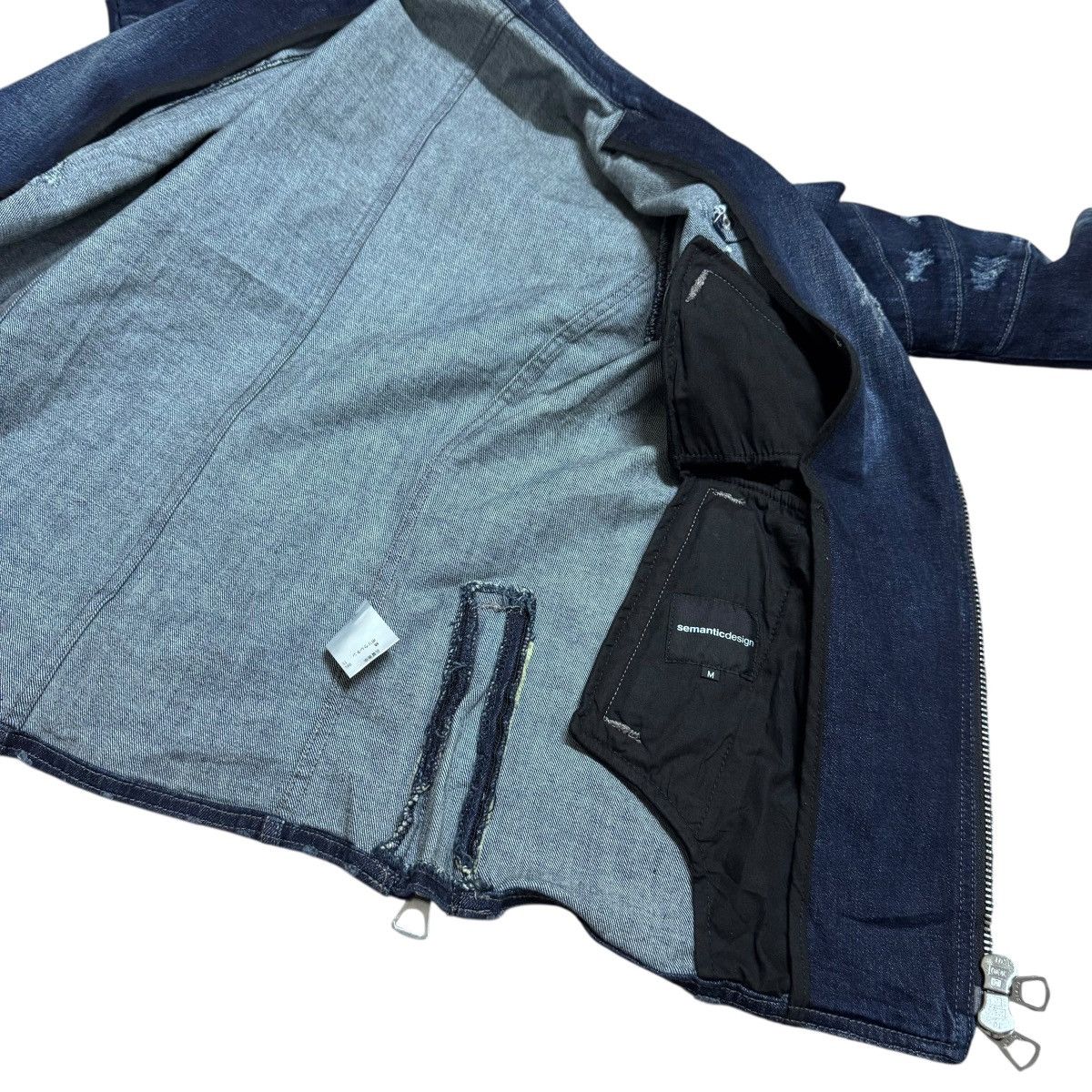 semanticdesign Semantic Design Denim Biker Jacket Distressed Size US M / EU 48-50 / 2 - 13 Thumbnail