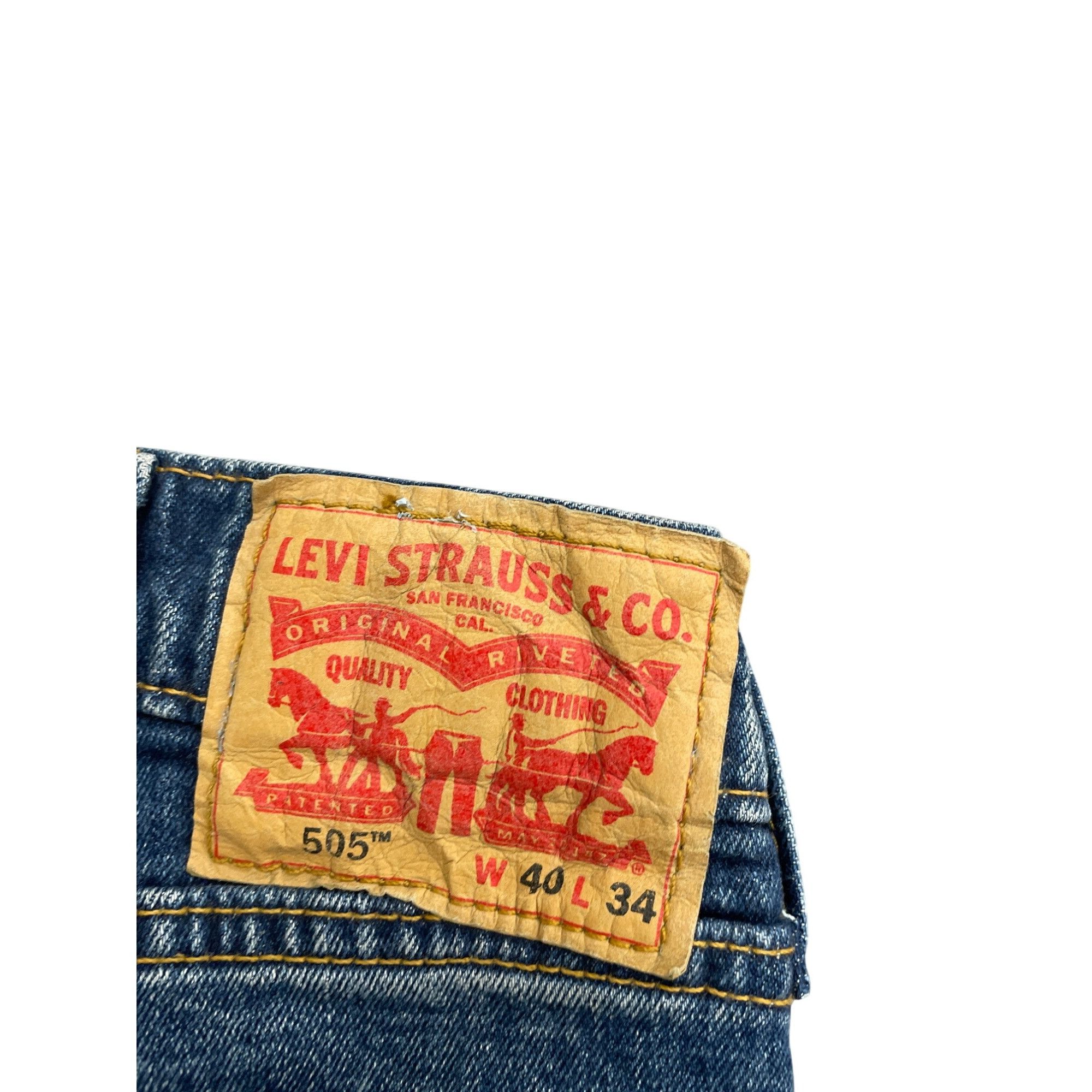 Levi's Levis 505 Mens Straight Fit Blue Denim Jeans Size 40x34 SKU Size US 40 / EU 56 - 20 Thumbnail