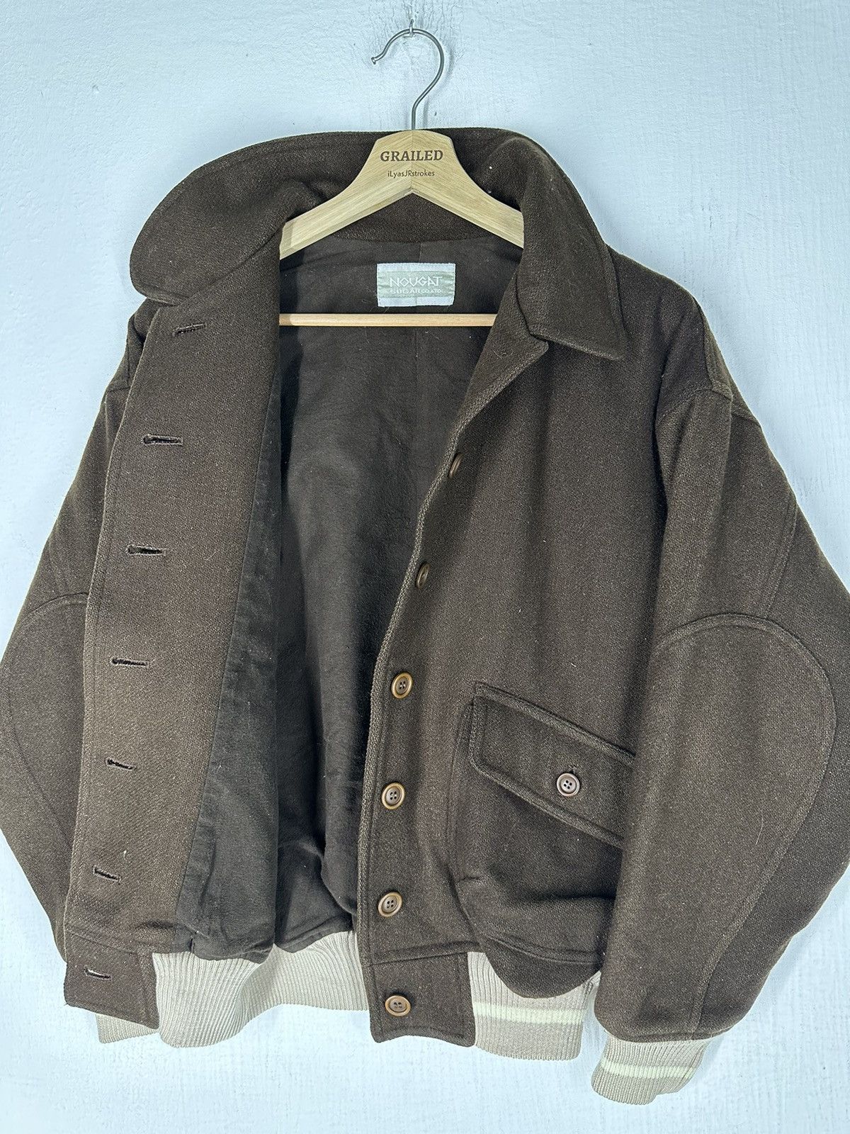 Vintage Vintage 90’s Nougat Sugar Co. LTD Varsity Wool Jacket Size US M / EU 48-50 / 2 - 12 Thumbnail