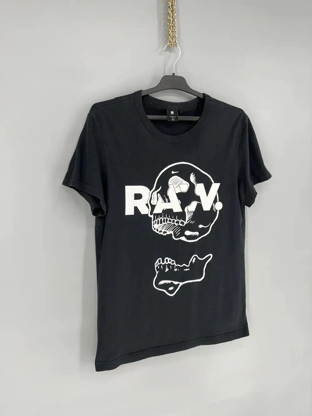 G-Star Vintage G Star Raw Big Skull Logo Black T Shirt Humor Style Size US M / EU 48-50 / 2 - 2 Thumbnail