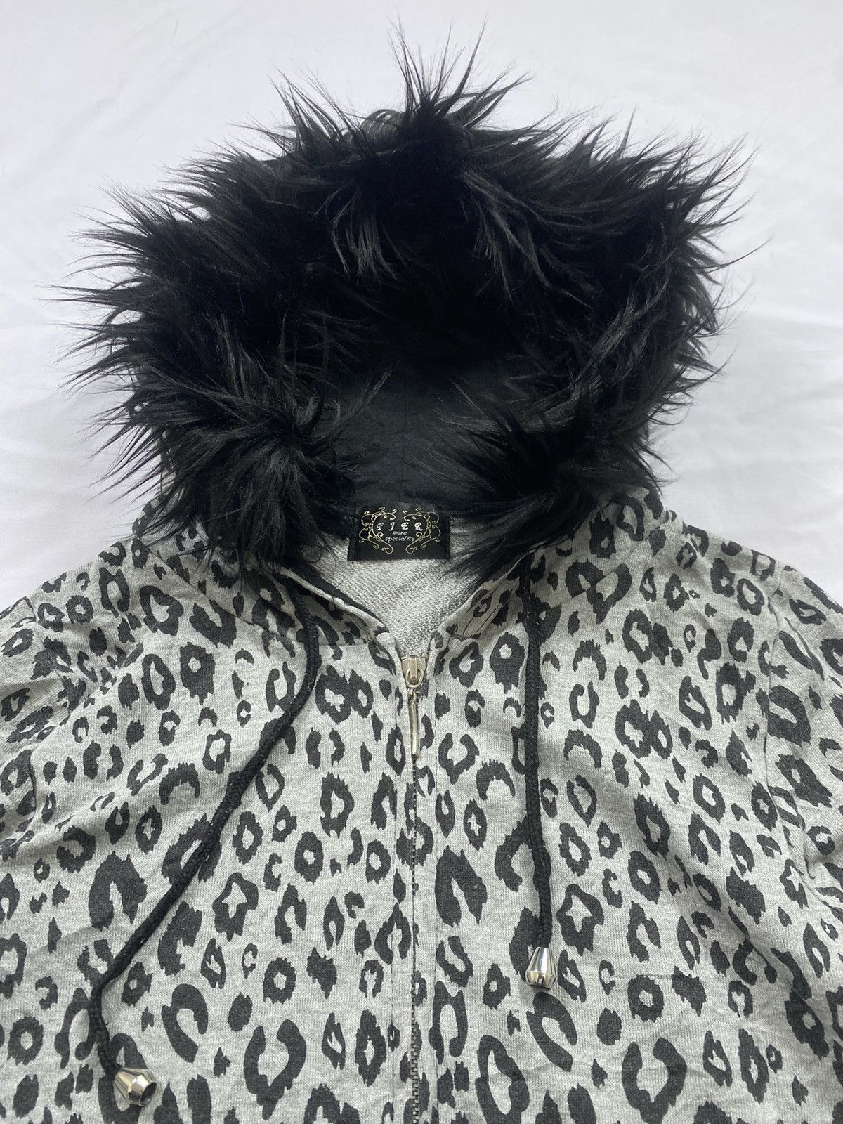 14th Addiction Japanese FJER Leopard Fur Zip Hoodie Lgb Ifsix Style Size US M / EU 48-50 / 2 - 4 Thumbnail