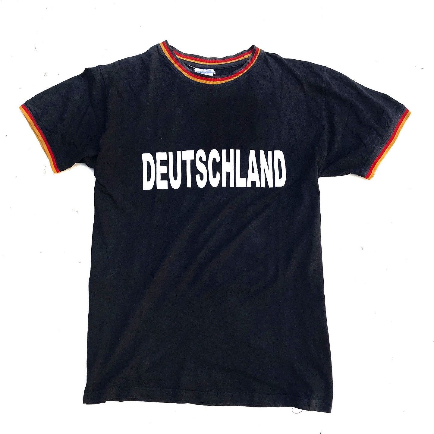 Vintage germany Deutschland Ringer Black Tshirt Tee
