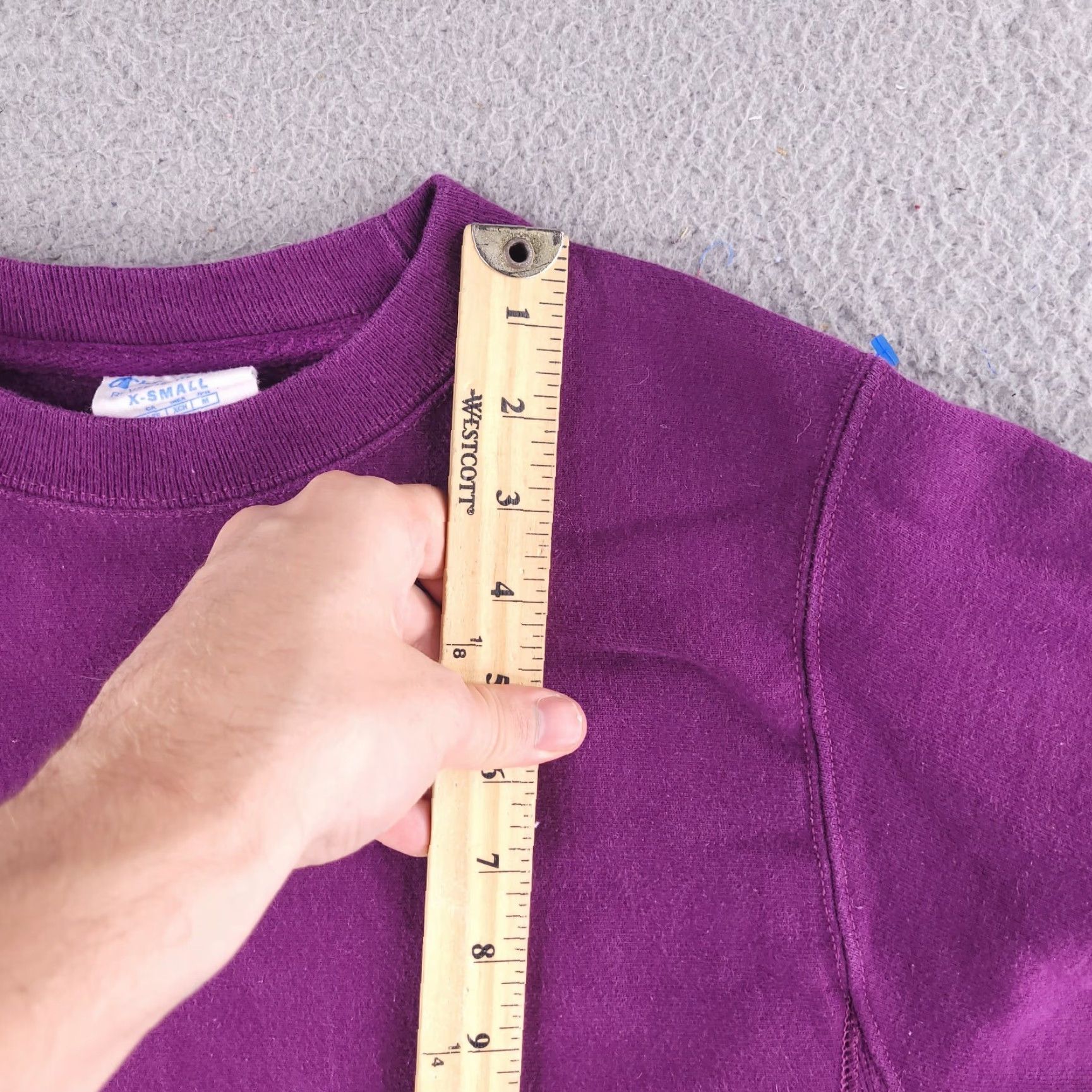 Champion VINTAGE Champion Sweatshirt Mens XS Purple Reverse Weave Extra Small Crewneck Size US XS / EU 42 / 0 - 7 Thumbnail