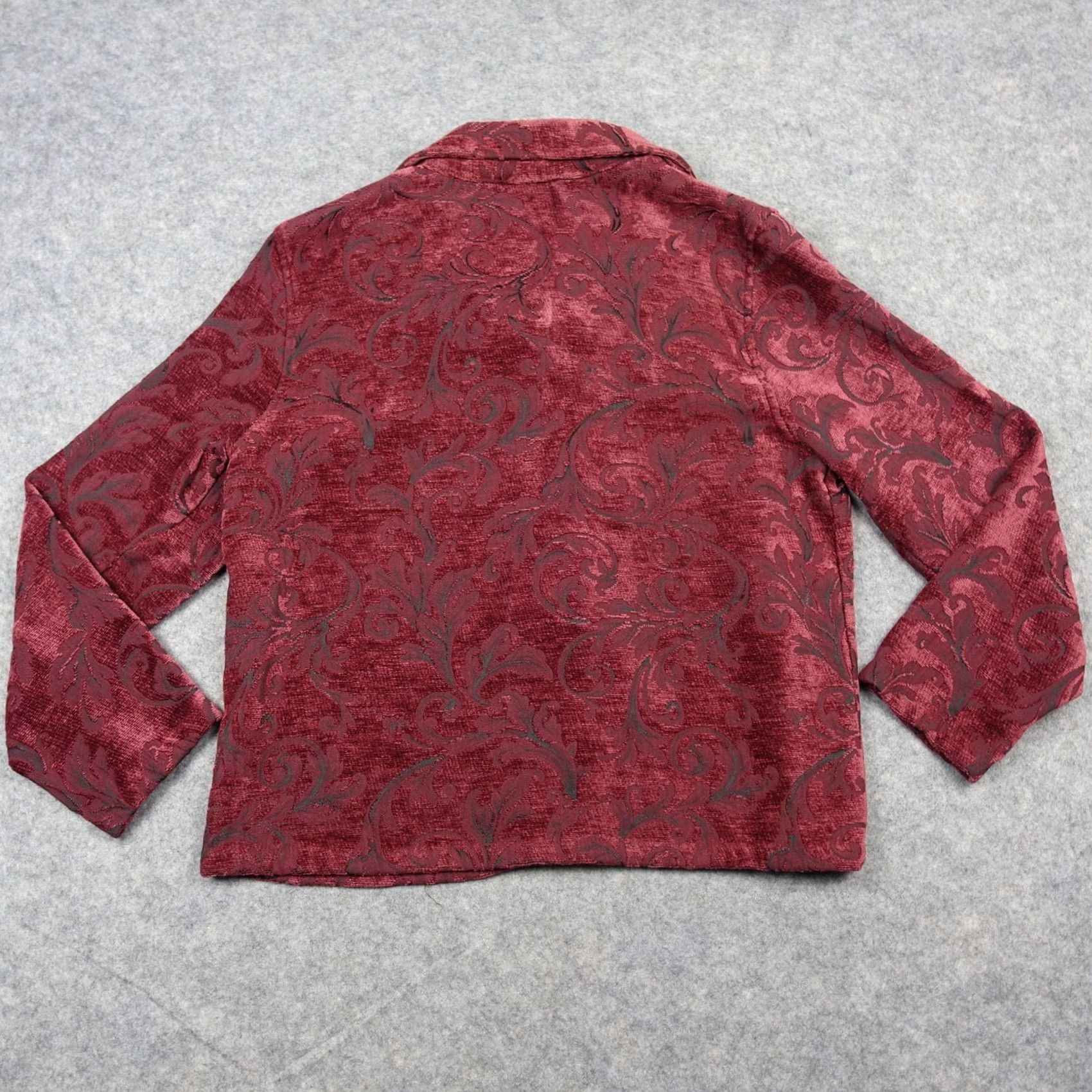 Vintage VINTAGE First Option Shirt Womens L Red 90s Casual Button-Up Brocade Top VTG Size L / US 10 / IT 46 - 4 Thumbnail
