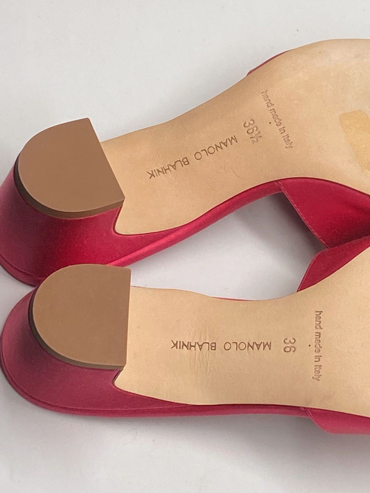 Manolo Blahnik Manolo Blahnik Prinap 50MM Satin Mules Size US 6 / IT 36 - 15 Thumbnail