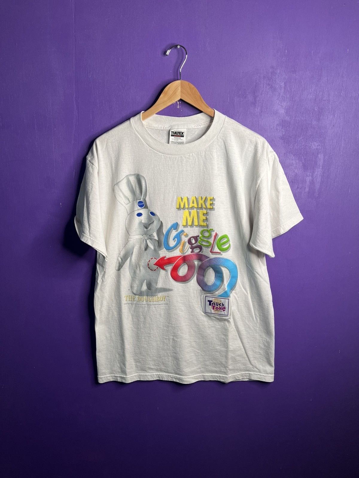 Vintage Vintage 1998 Pillsbury doughboy make me giggle t-shirt Size US L / EU 52-54 / 3 - 1 Thumbnail