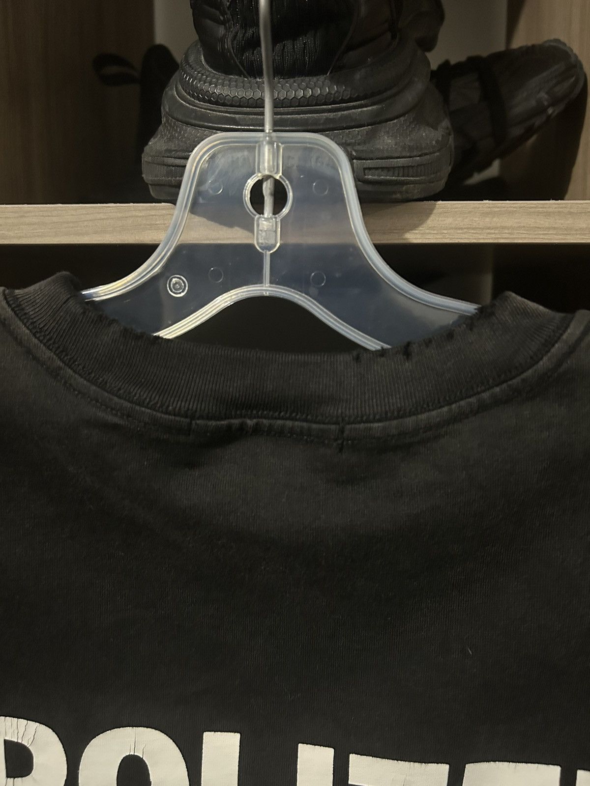 Crazy Vintage Distressed Faded Polizei Vetements Style Shirt