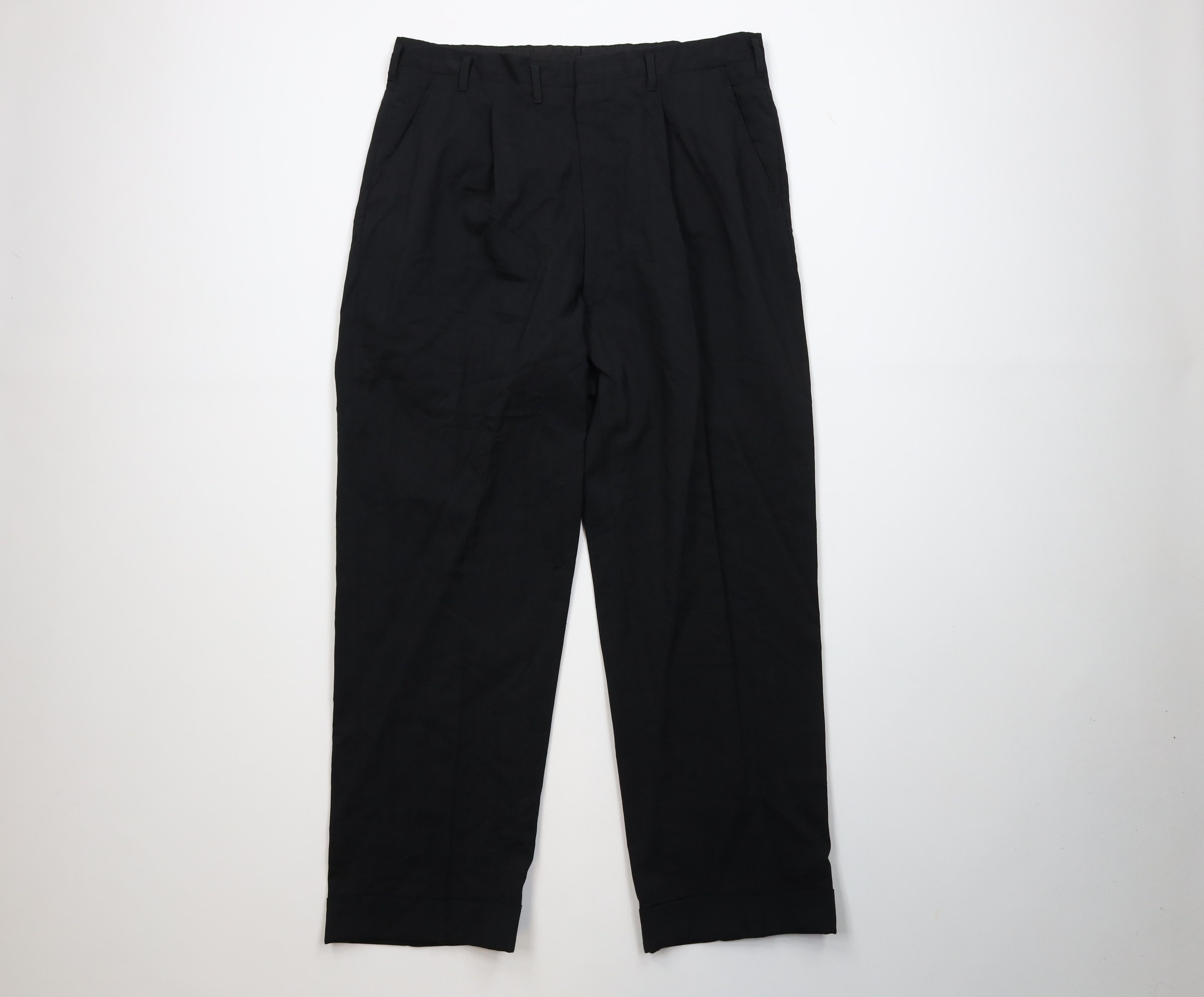 Vintage Vintage 50s Rockabilly Gabardine Chino Pants Black Plaid USA Size US 34 / EU 50 - 1 Thumbnail