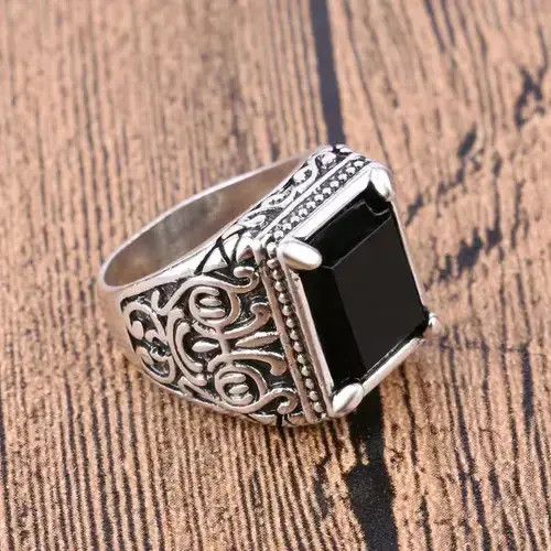 Other Black Stone Resin Rings🔥🔥🔥 Size ONE SIZE - 1 Thumbnail