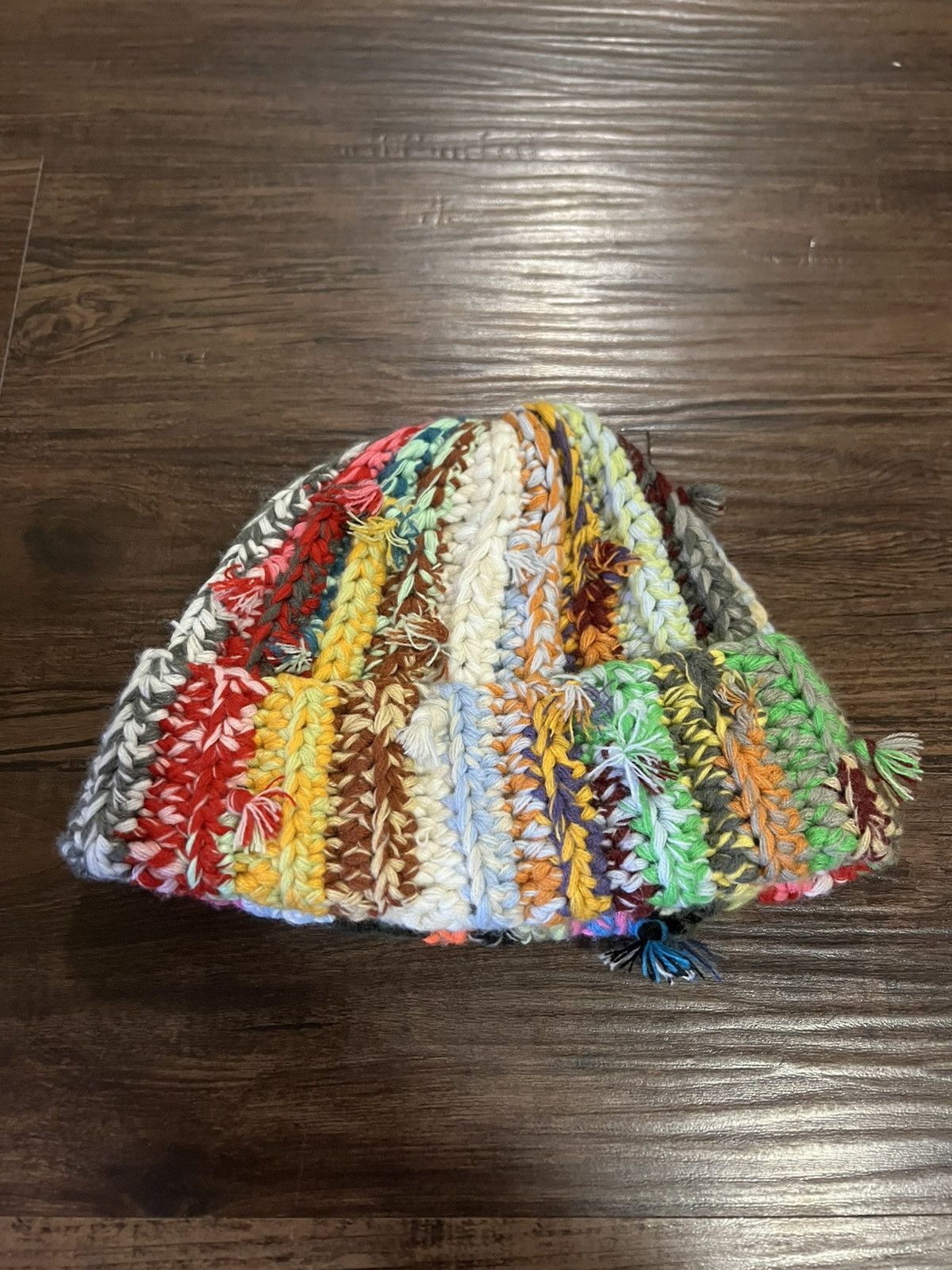 Other Multi-Colored Hand-Knitted Scrap Beanie Size ONE SIZE - 2 Thumbnail