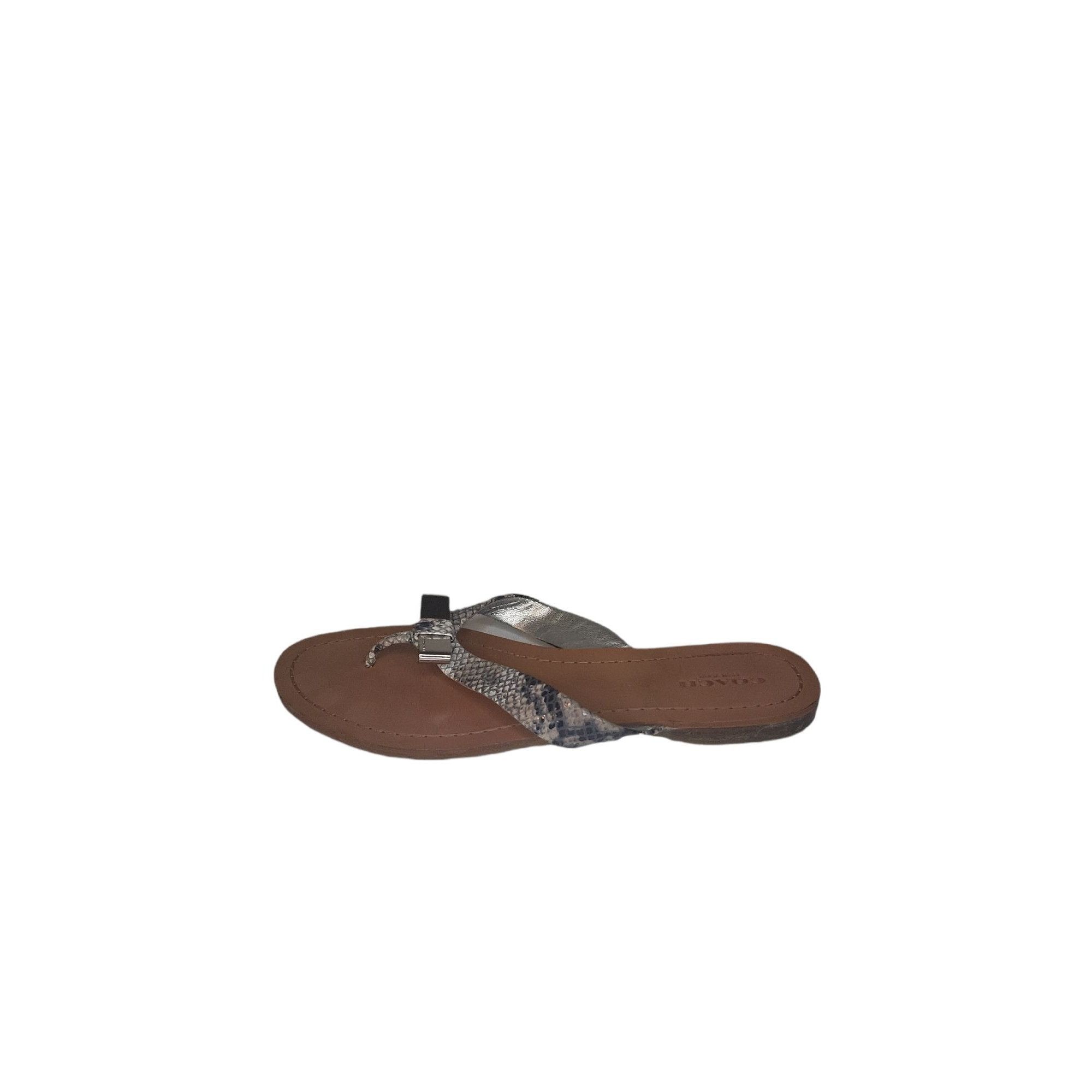 Coach Coach Sable Thong Sandals Women Sz 7.5 B Snakeskin Leather F Size US 7.5 / IT 37.5 - 1 Thumbnail