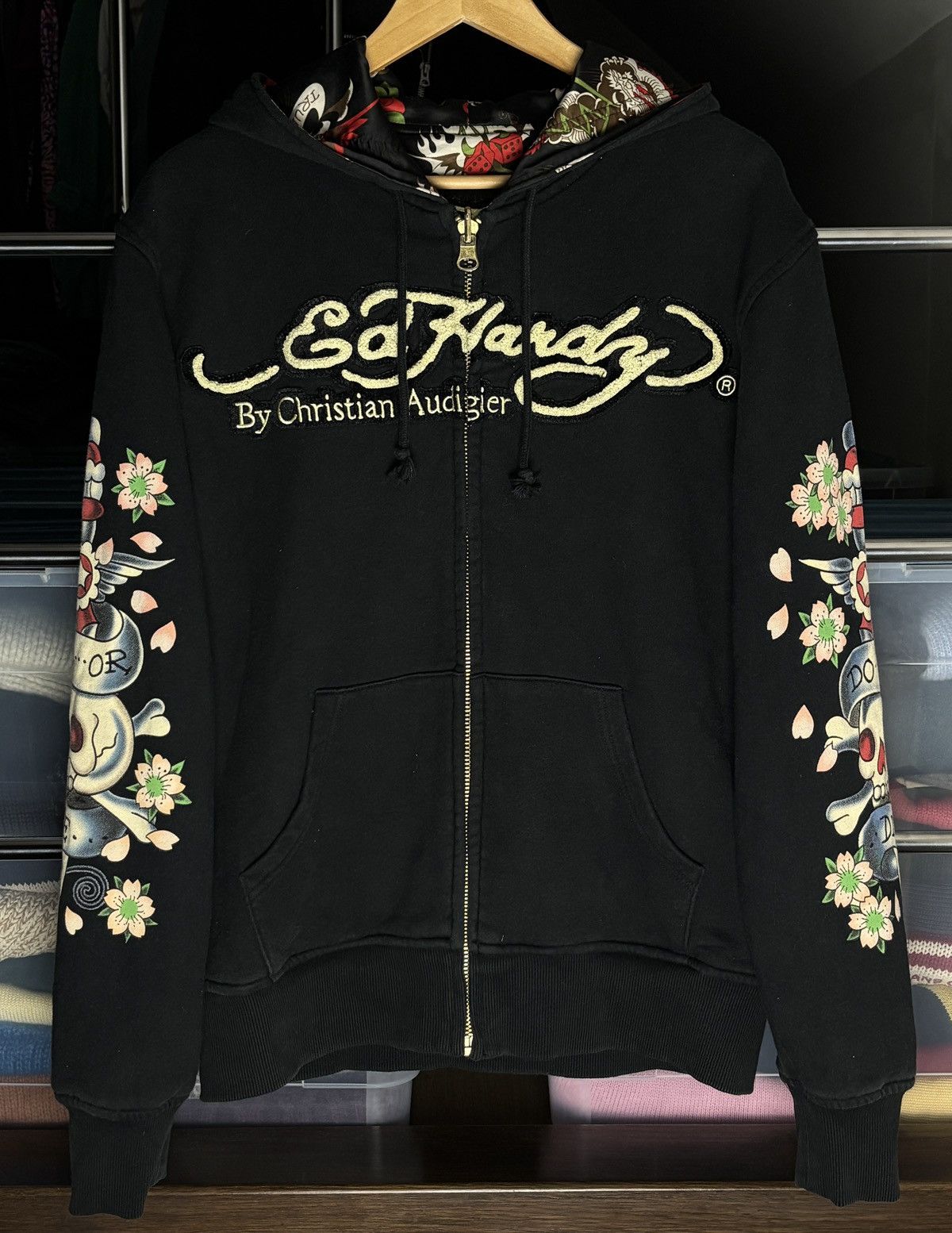Ed Hardy Ed Hardy By Christian Audigier reversible „Do Or Die” Hoodie Size US L / EU 52-54 / 3 - 3 Thumbnail