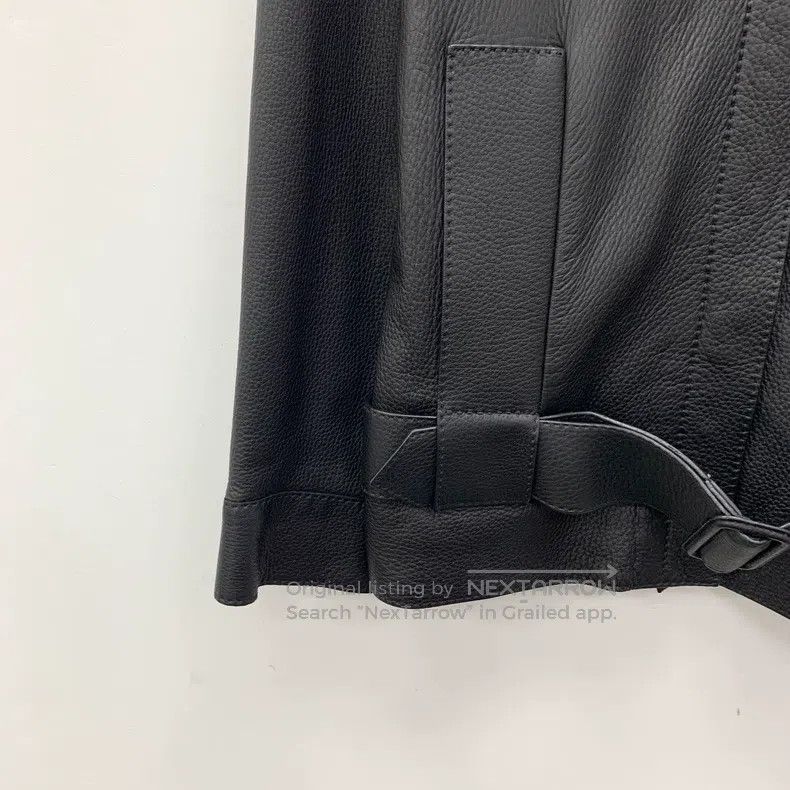 Hermes Hermes Black Buckle Long Sleeve Leather Jacket Size XXS / US 00 / IT 34 - 4 Thumbnail
