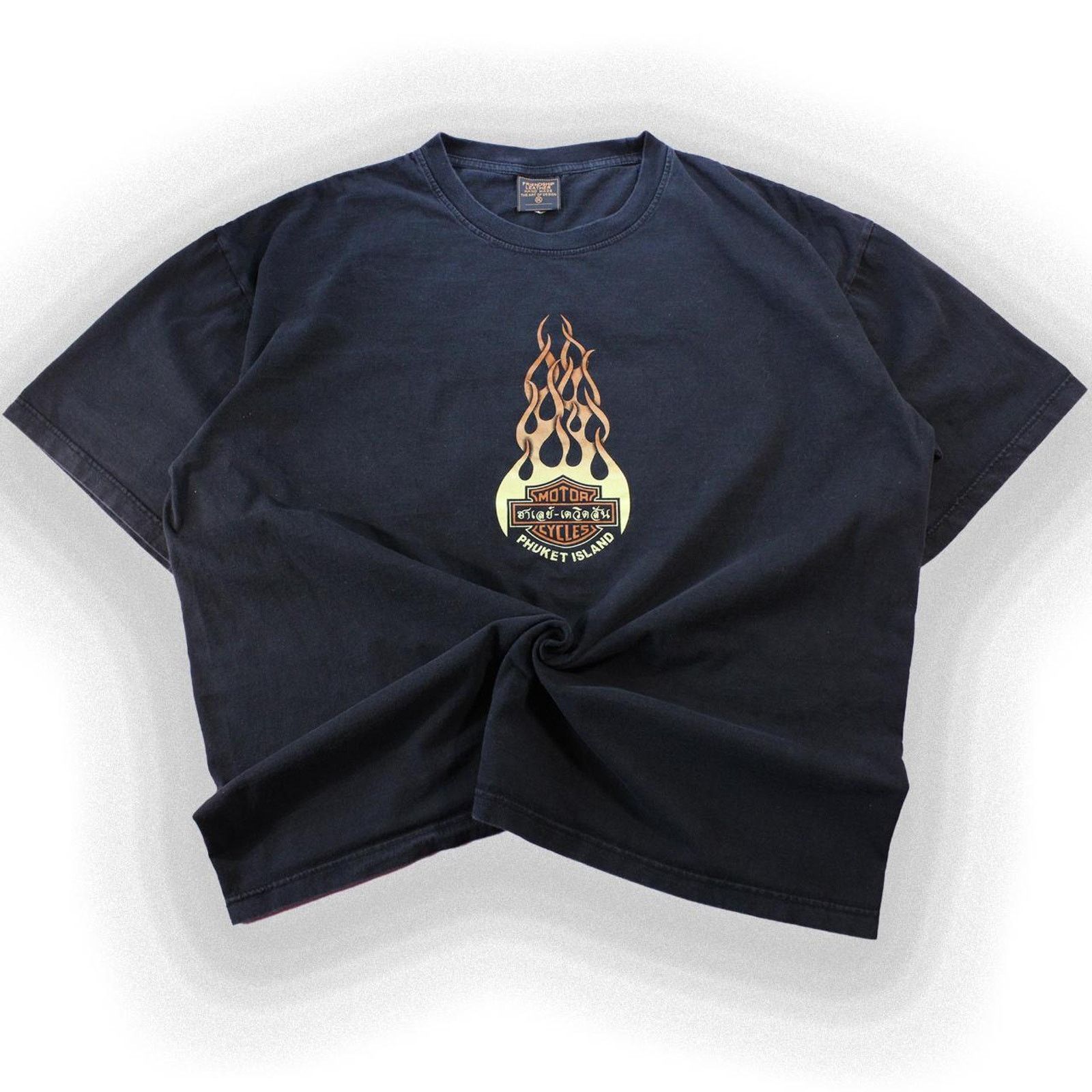 Harley Davidson Vintage 90s Black Thailand Harley Davidson Graphic Tee Size US XL / EU 56 / 4 - 2 Thumbnail