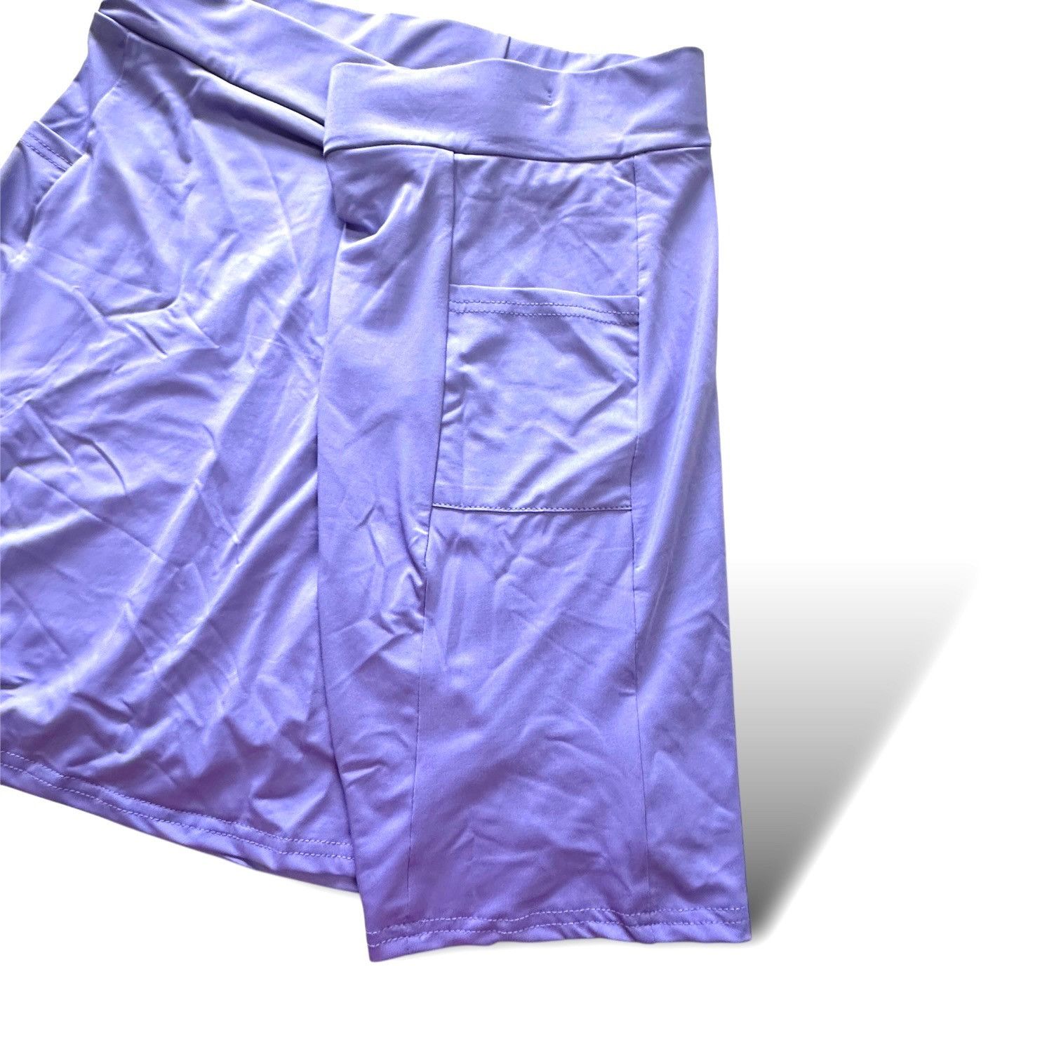 Designer Womens Athletic Skort Pockets 95% Poly/5% Elastane Purple 3X Size 35" - 7 Thumbnail
