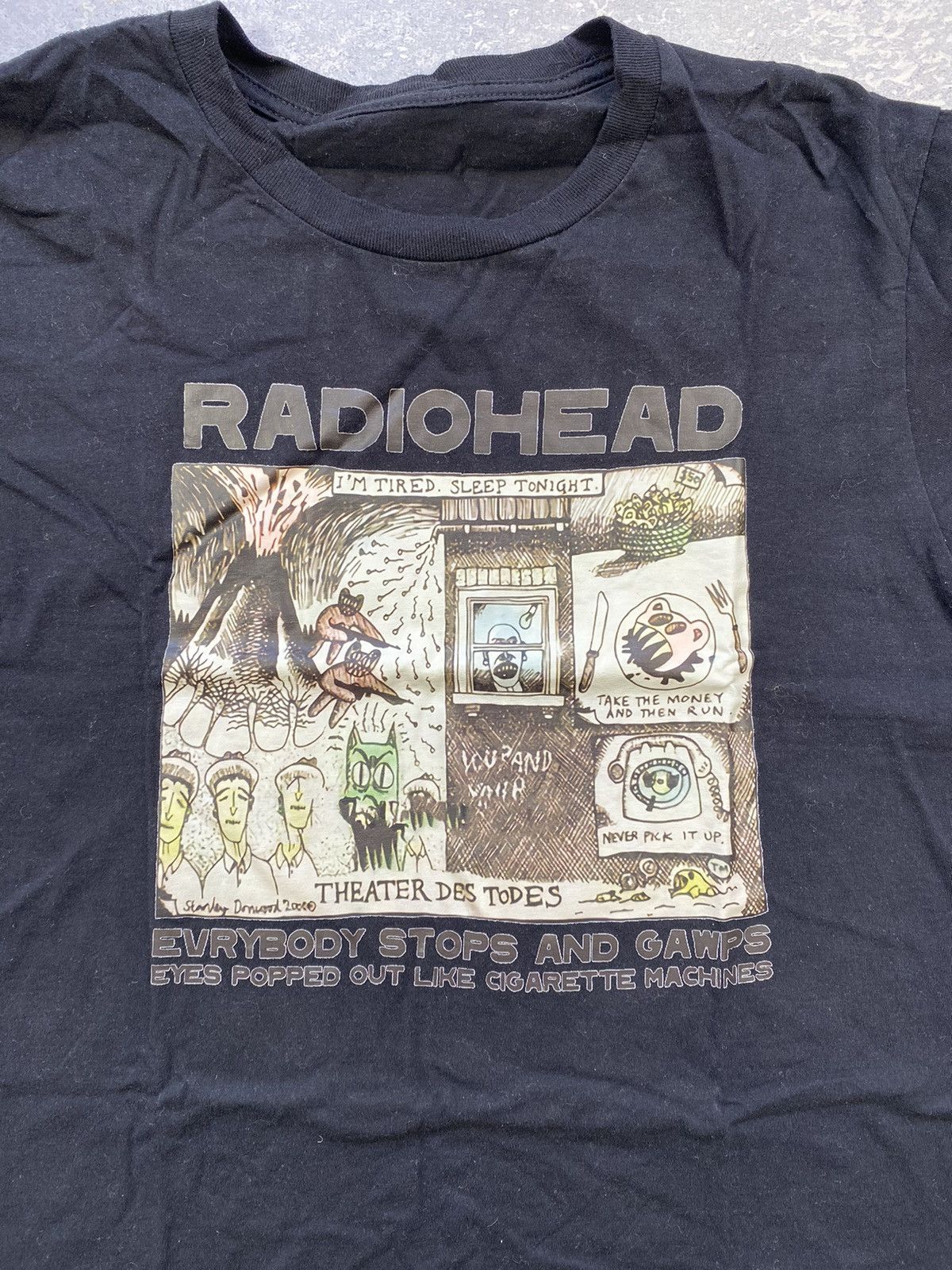 Band Tees Men’s Black T-shirt Radiohead Stanley Donwood Band Tee Size US XS / EU 42 / 0 - 4 Thumbnail