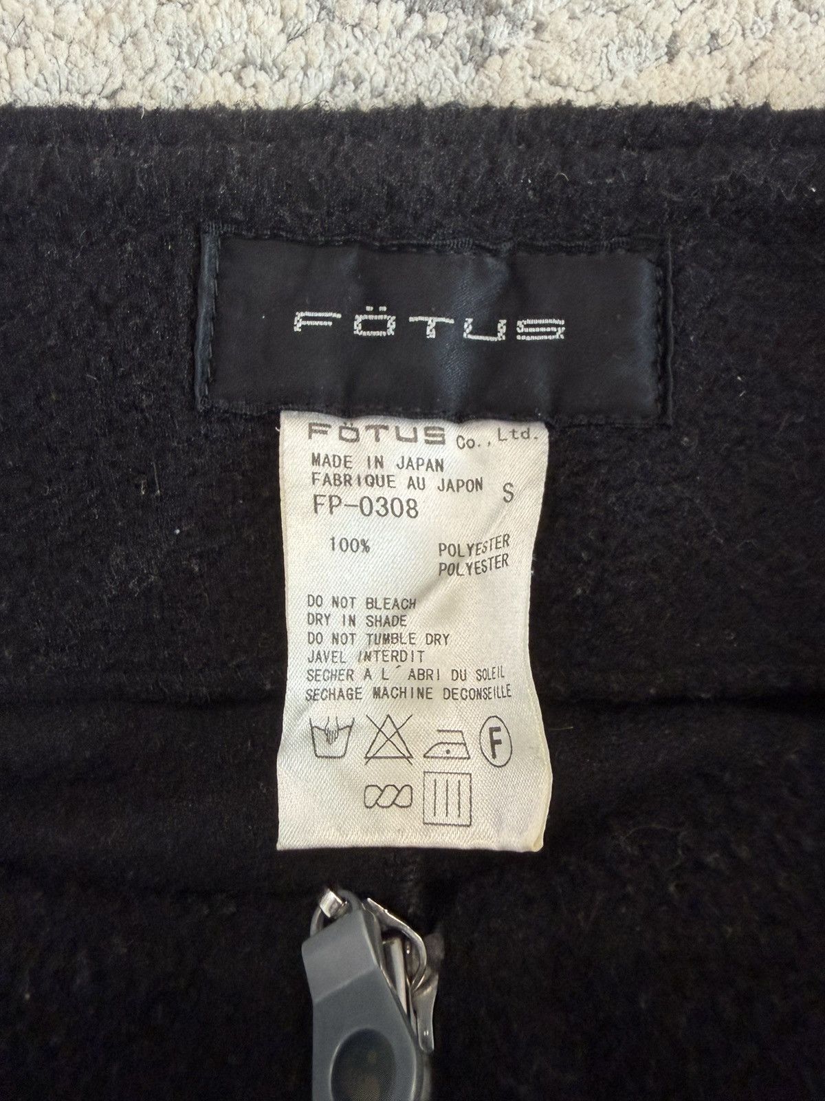 Fotus Fotus - Black Fleece Baby Fetus Flared Pants Size US 28 / EU 44 - 5 Thumbnail