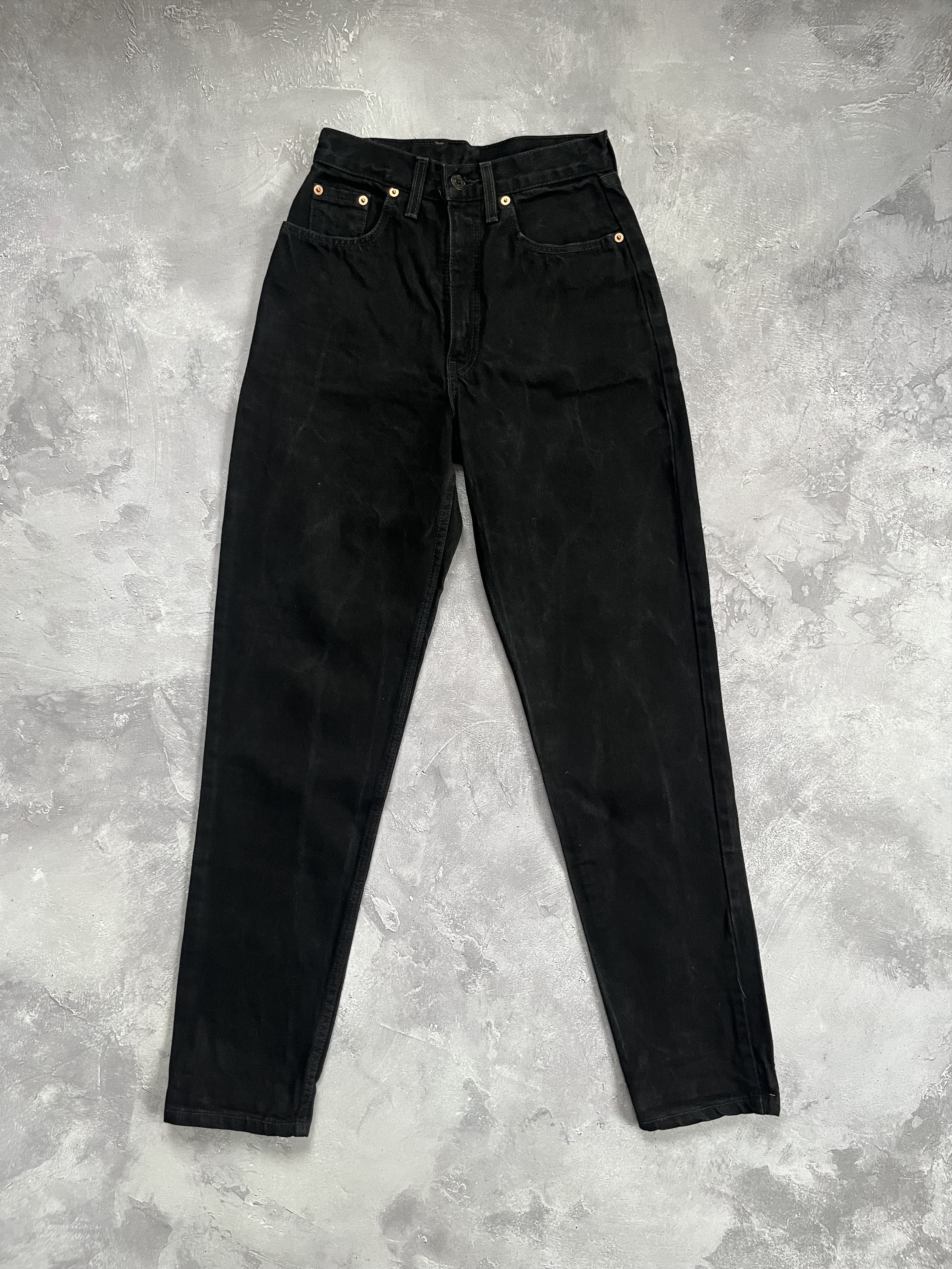 Levi's Vintage LEVIS 881 high waist ribcage mom JEANS Black W29 L32 Size 29" - 2 Thumbnail