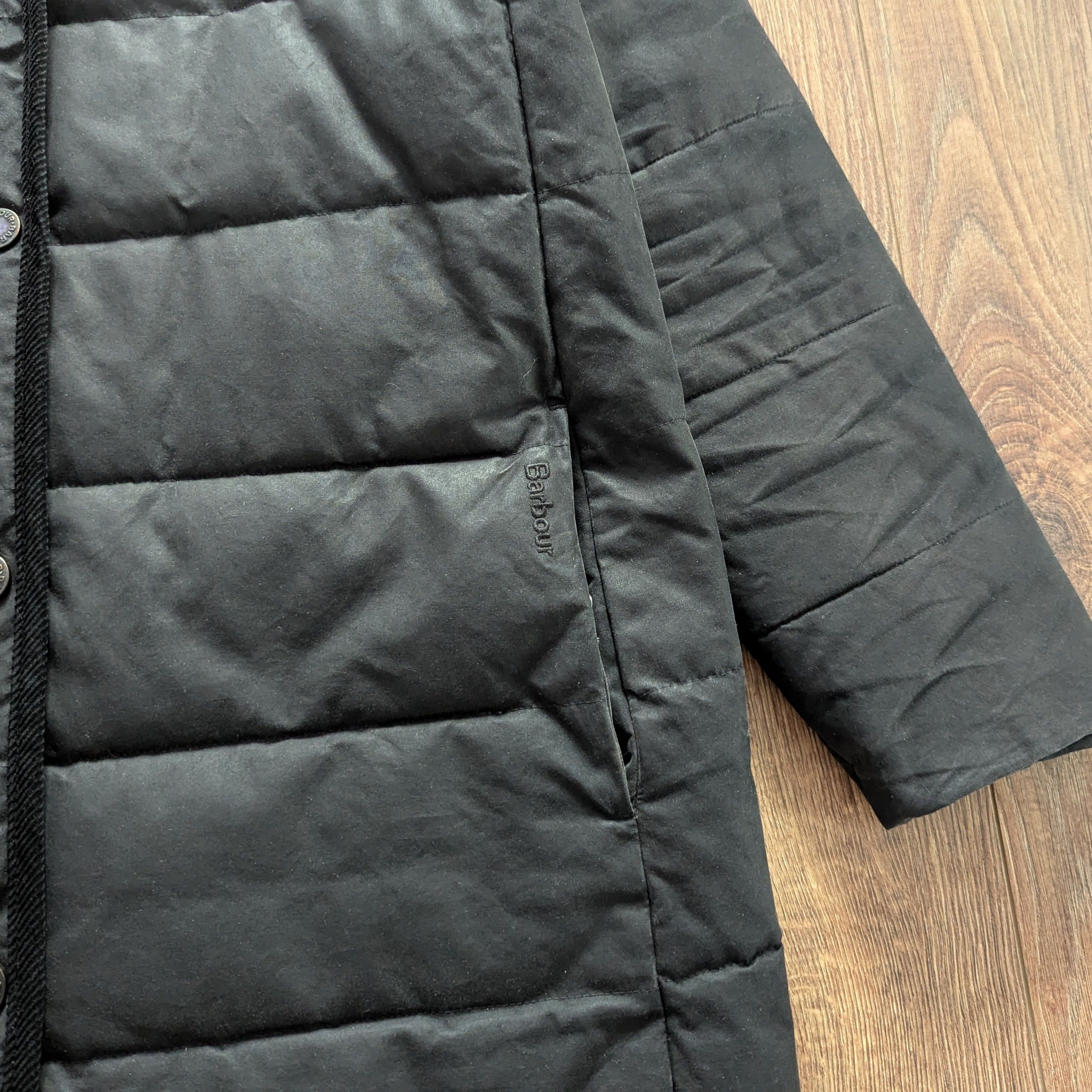 Barbour Barbour Wax Baffle Wax Fibredown Jacket Black Waxed Cotton Size M / US 6-8 / IT 42-44 - 4 Thumbnail