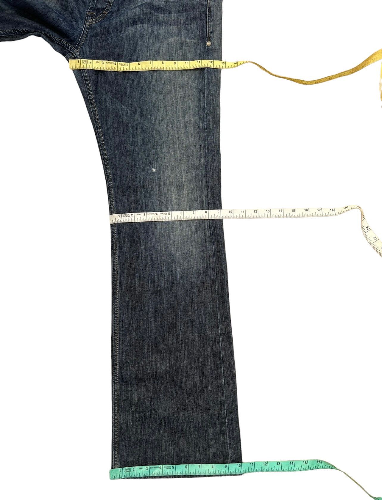 Jimmy Taverniti Vintage Taverniti So Jeans James 19 Fade Blue Denim Flare Size US 36 / EU 52 - 4 Thumbnail