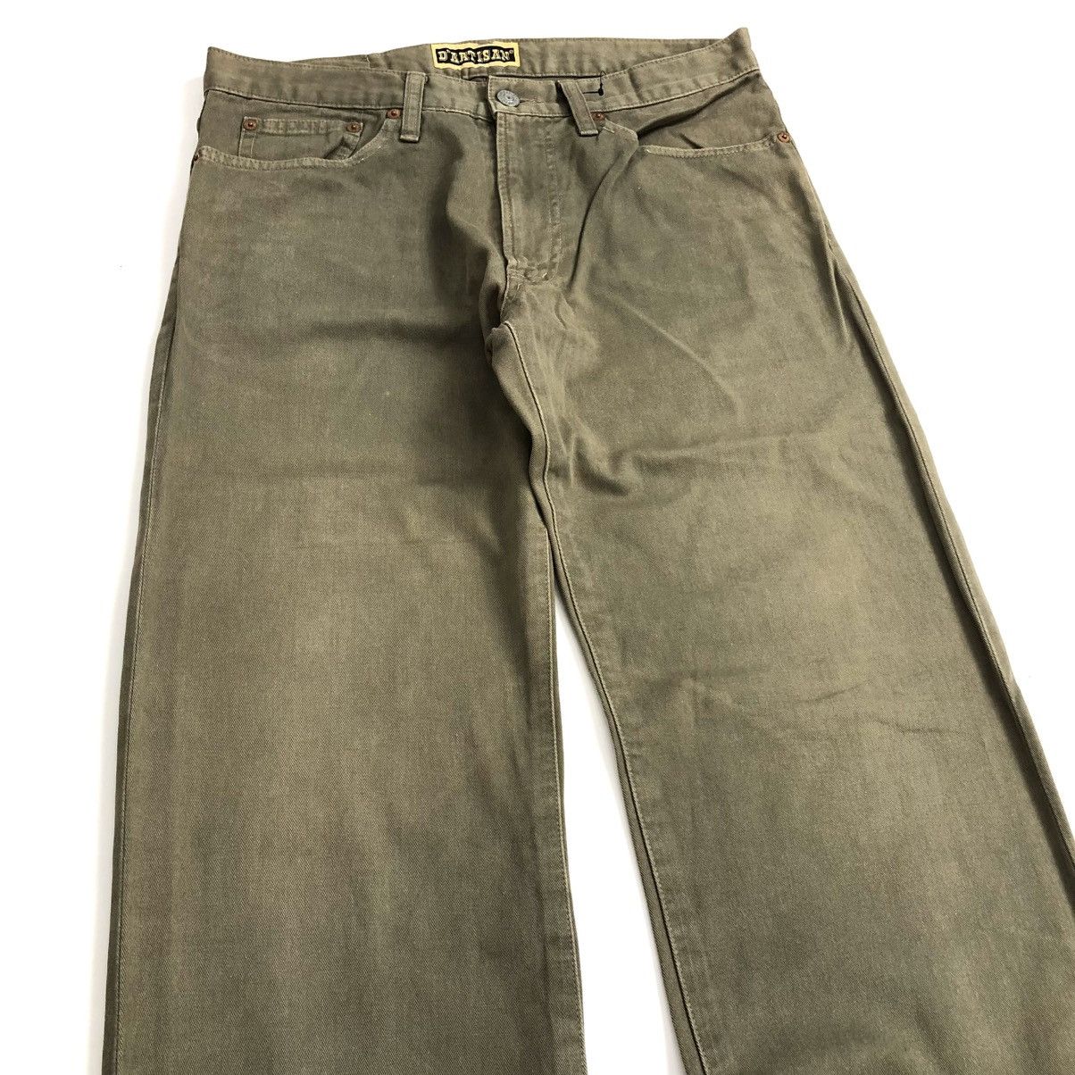 Japanese Brand × Studio D'Artisan × Vintage 🐷 Vintage Studio D'Artisan Olive Green Washed Jeans Size US 31 - 3 Thumbnail