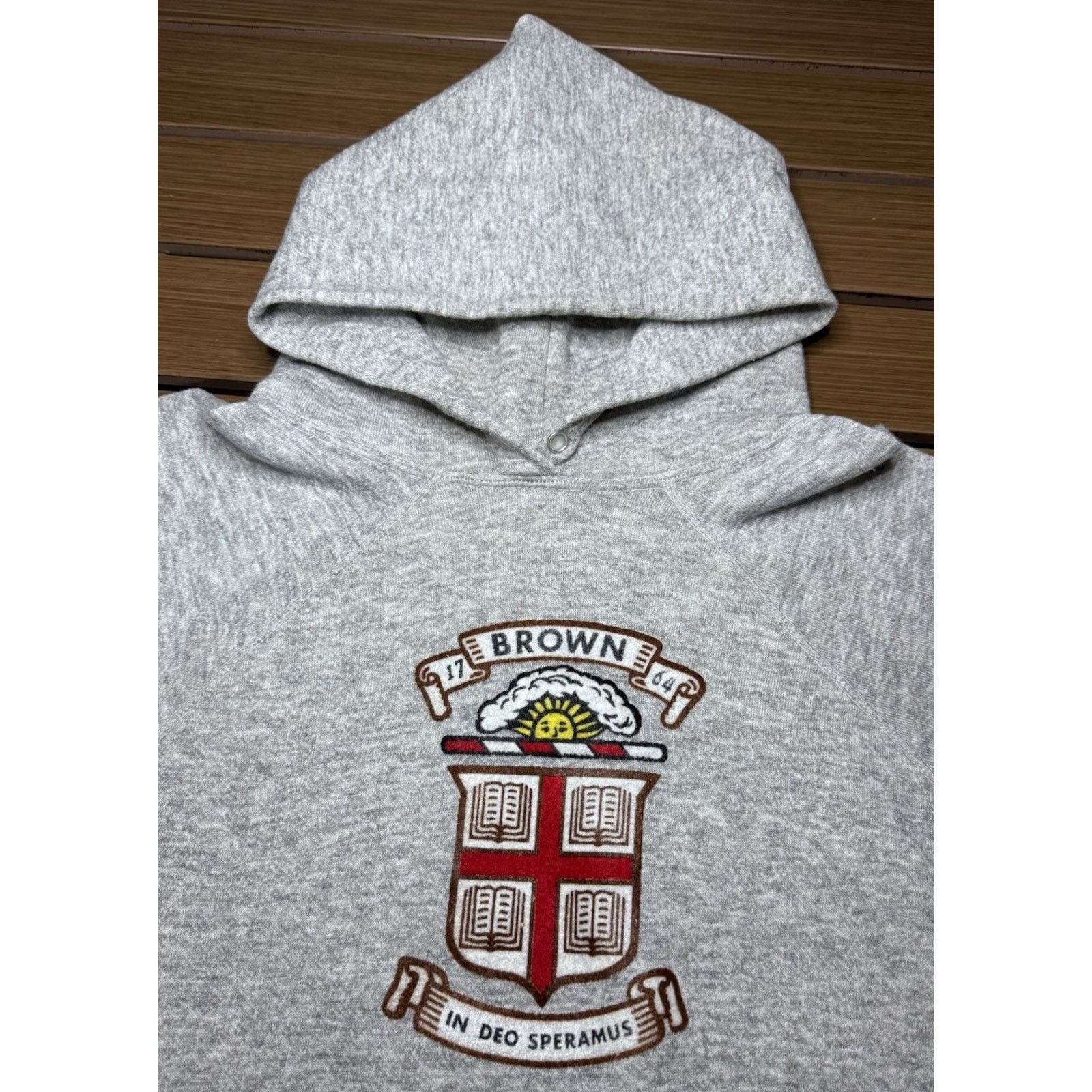 Champion Rare Vintage 80s Champion Brown University Hoodie Size XL Size US XL / EU 56 / 4 - 3 Thumbnail