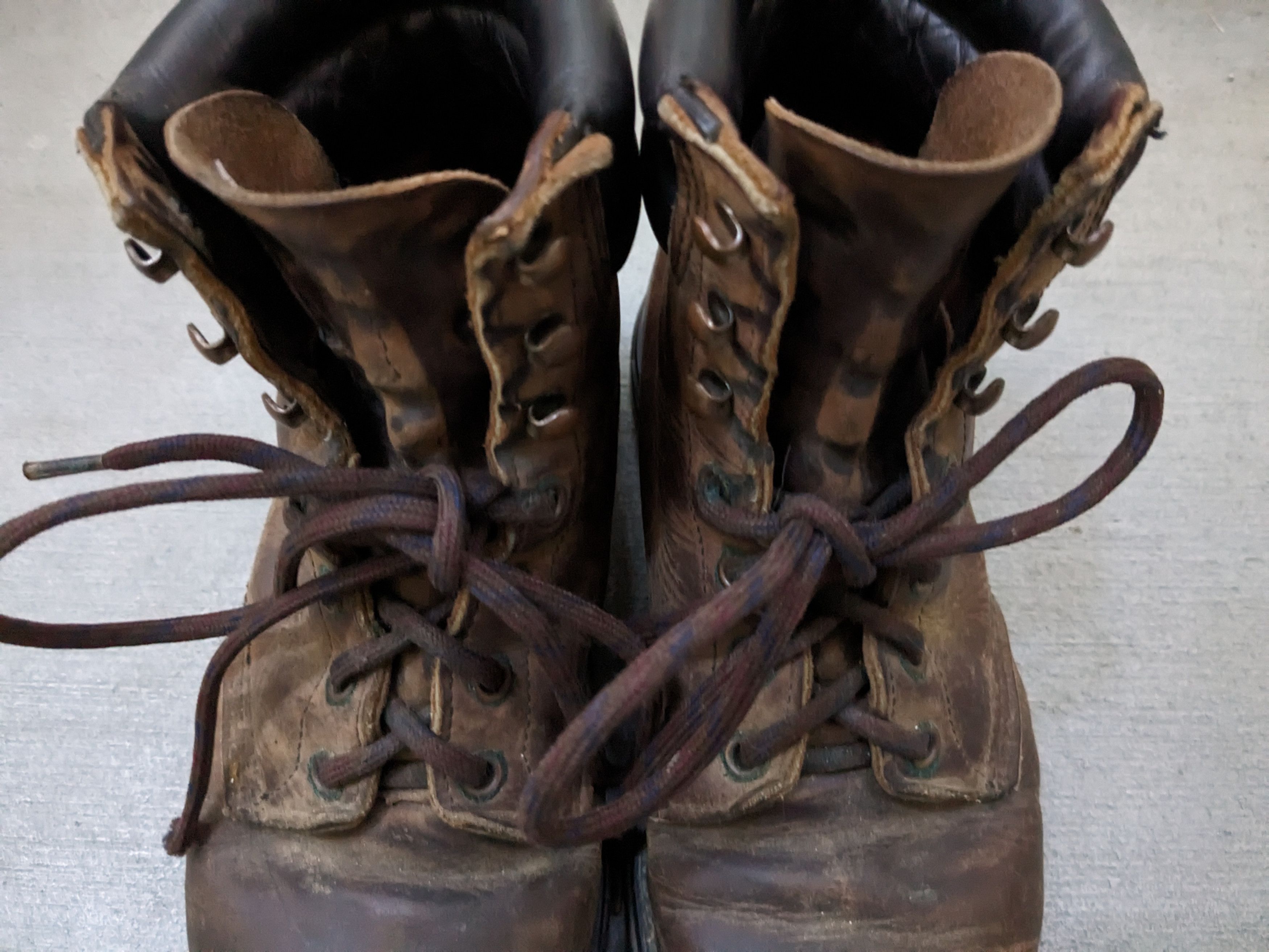 Red Wing × Vintage Vintage Red Wings Work Boots 6 D Combat Brown Leather Size US 6 / EU 39 - 4 Thumbnail
