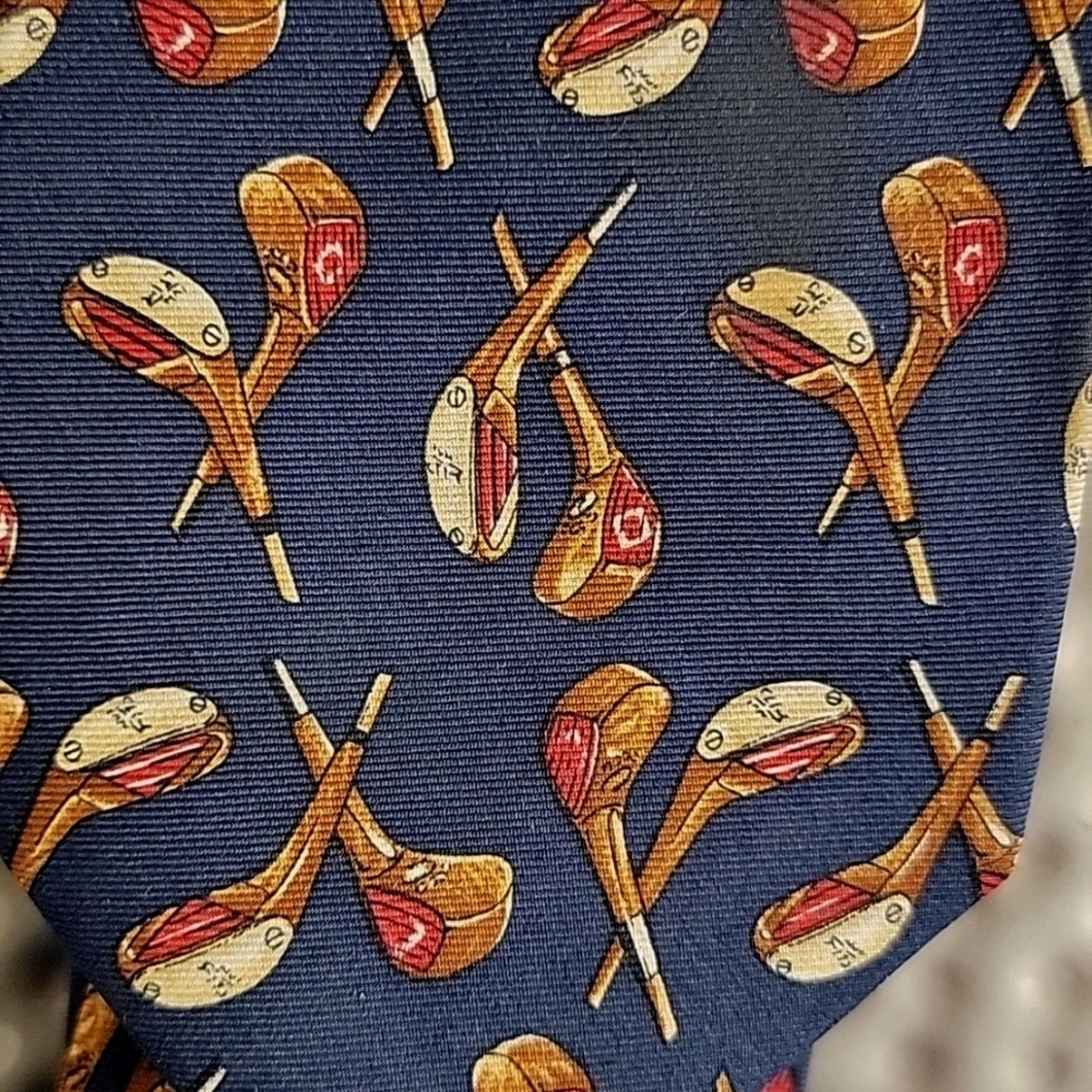 Jos. A. Bank Jos A. Bank Executive Golf Caddy Theme Handmade Silk Tie Size ONE SIZE - 7 Thumbnail