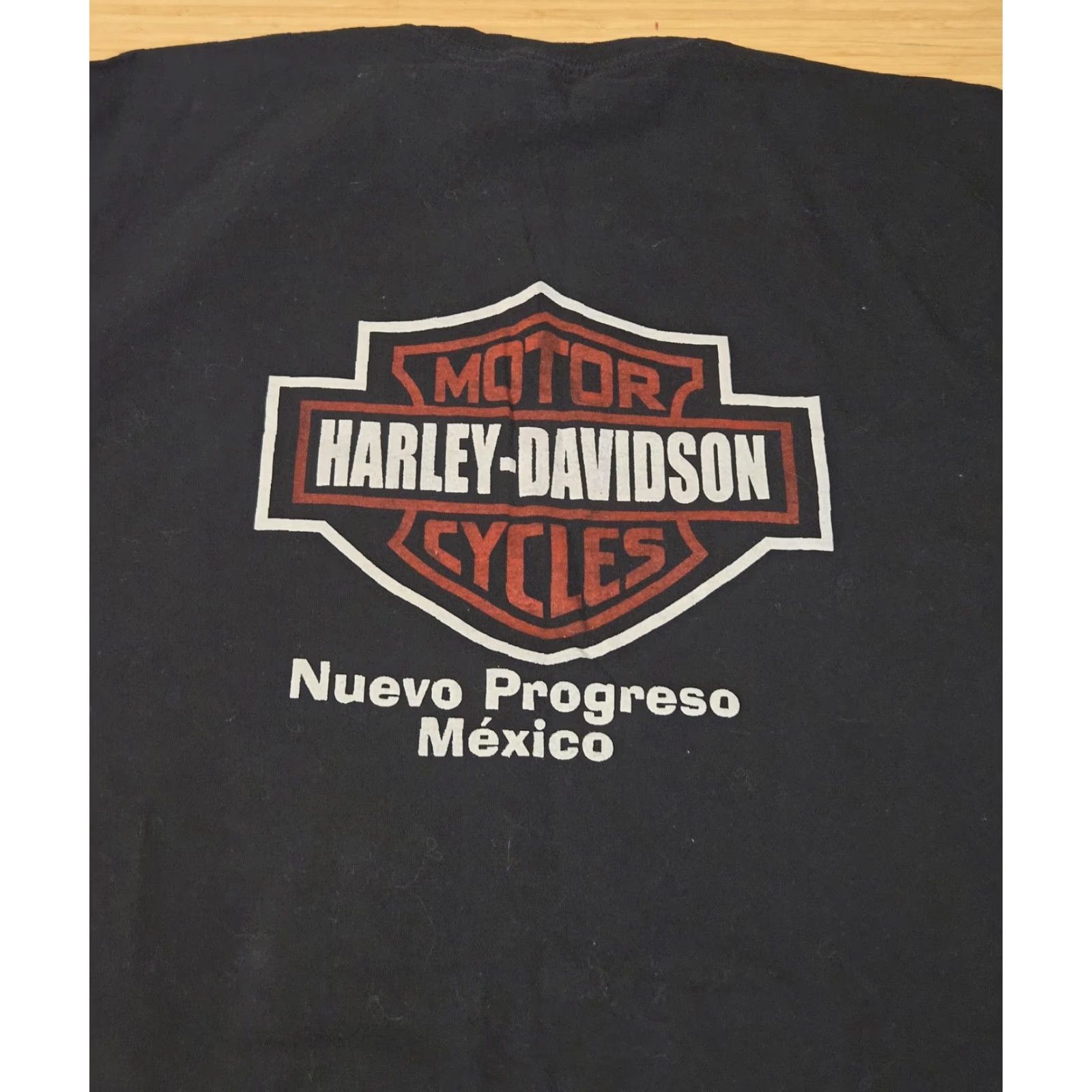 Harley Davidson VINTAGE Harley-Davidson Shirt Mens XL Black Nuevo Progreso Mexico Biker Wings Tee Cotton Size US XL / EU 56 / 4 - 6 Thumbnail