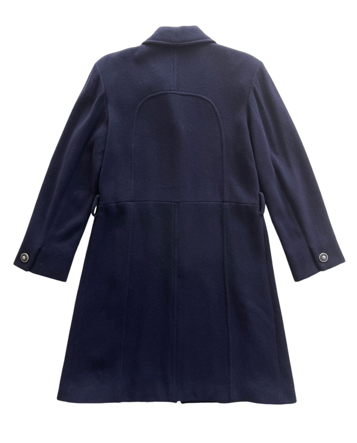 Versus Versace Versus Versace Wool Navy Trench Coat Size S / US 4 / IT 40 - 3 Thumbnail