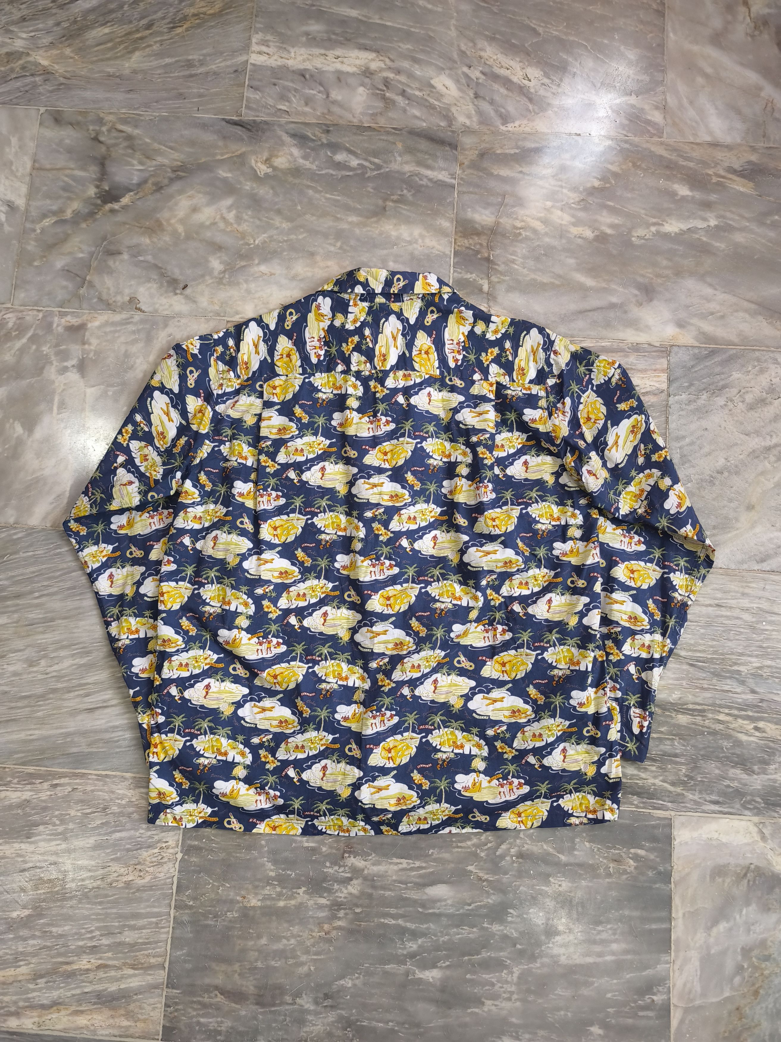 Beams Japan BEAMS Long Sleeve Aloha Shirt Size US M / EU 48-50 / 2 - 5 Thumbnail