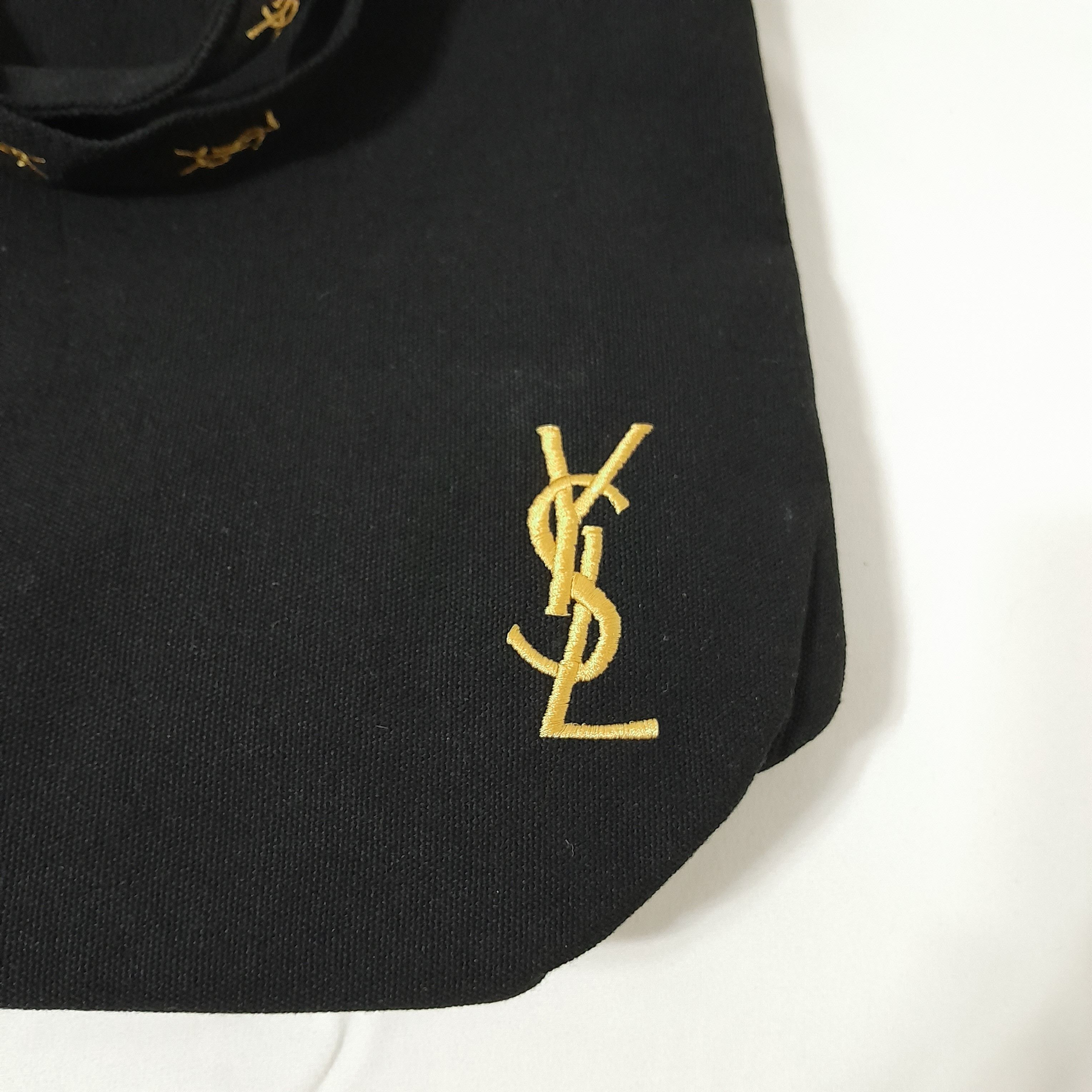 Yves Saint Laurent Yves Saint Laurent Black Canvas Tote Bag Size ONE SIZE - 3 Thumbnail